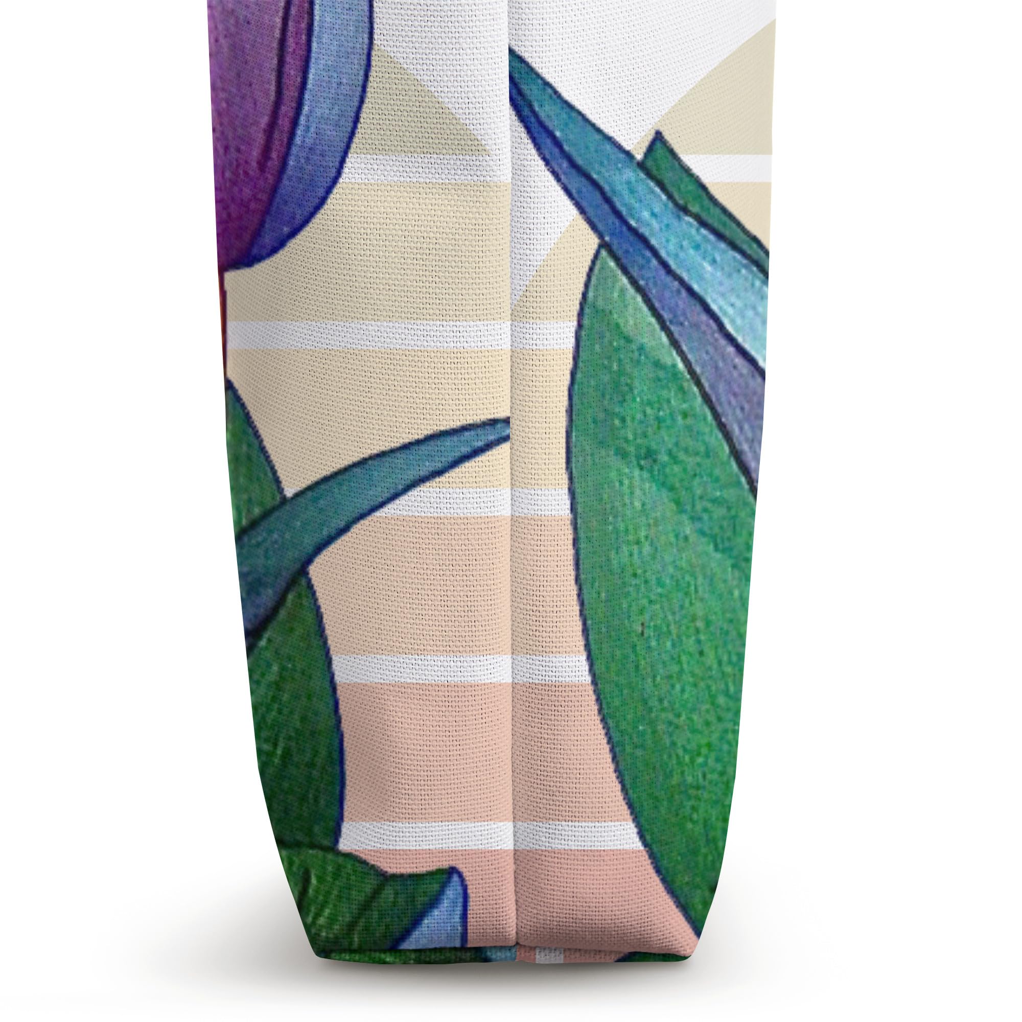 Stylish Tulips and Sun Floral Tote Bag for Women - Lightweight & Durable Canvas Shopping Bag - Perfect for Beach, Grocery, Work & Travel