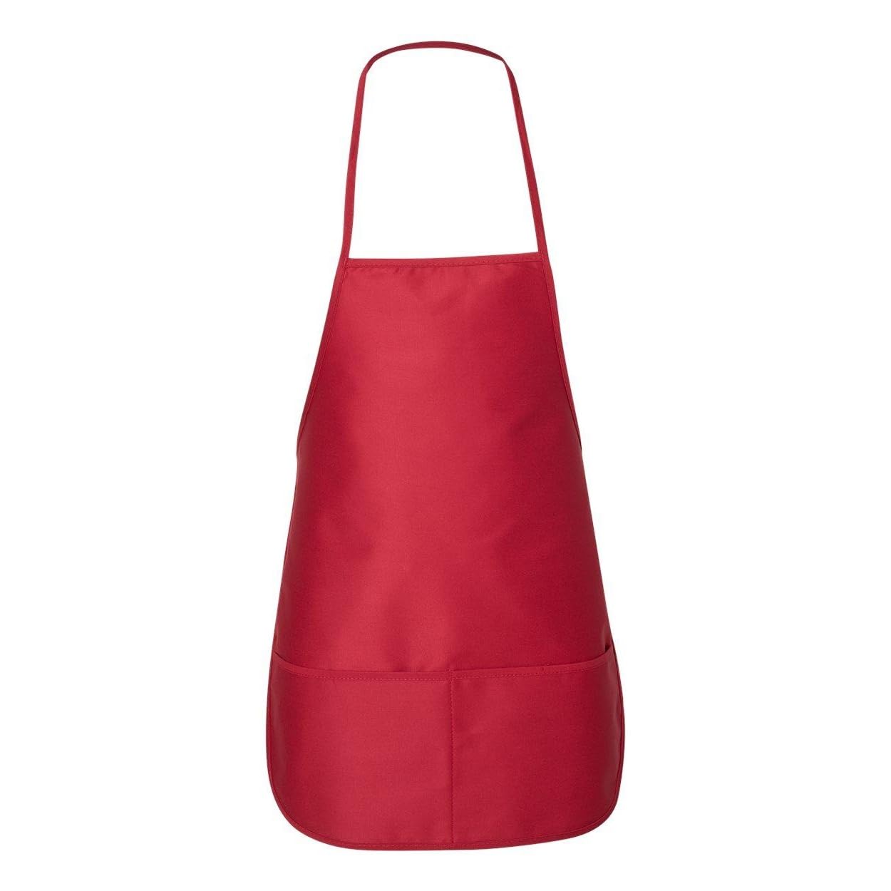 Debbie Medium Apron - Adjustable Cotton Kitchen Apron for Cooking, Baking & Grilling - Red (One Size Fits All) - Perfect for Home Chefs, BBQ Parties & Restaurant Use