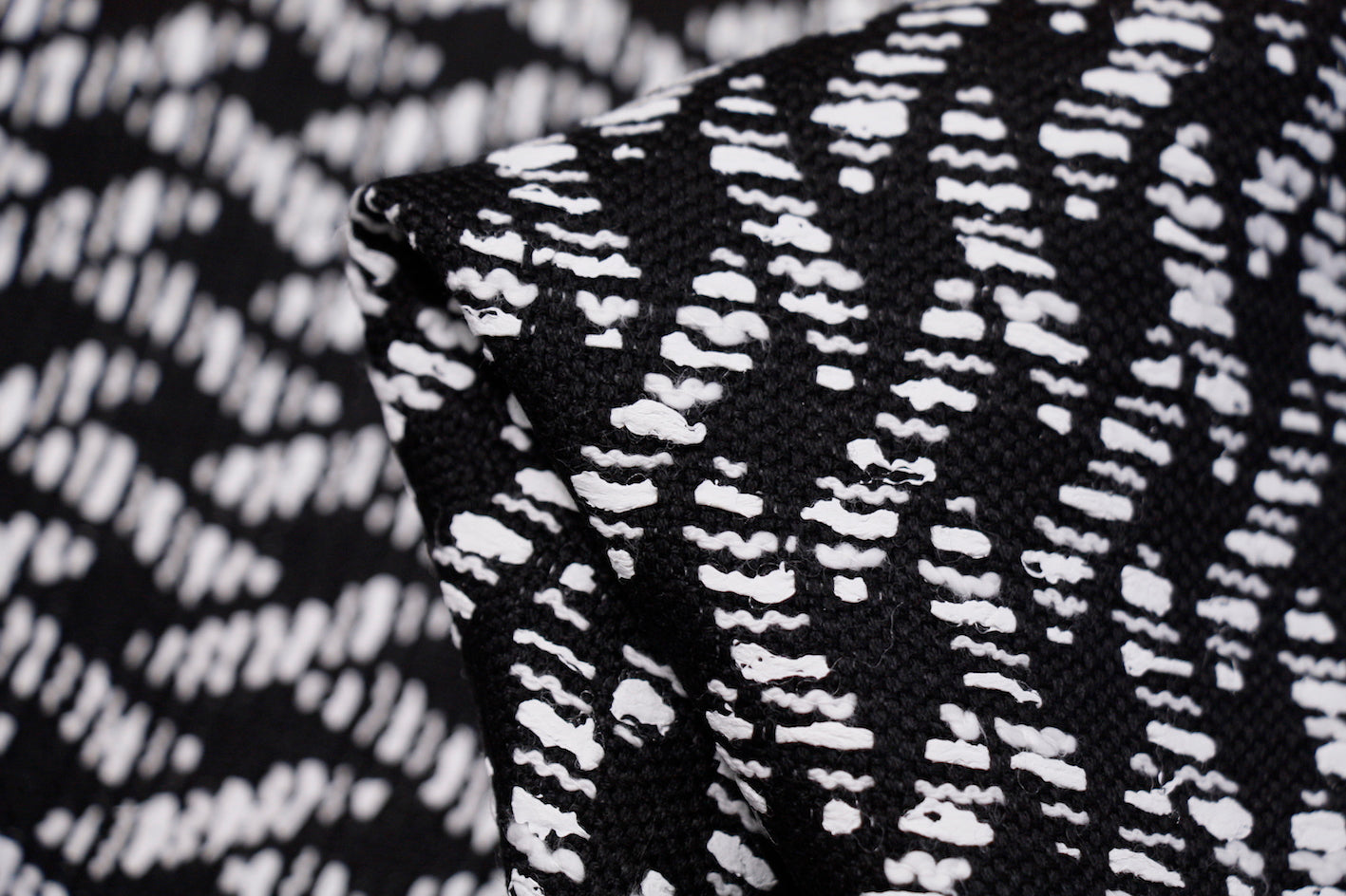 Stylish Black & White Tweed Fabric - Perfect for Upholstery, Fashion Design, and Home Decor Projects