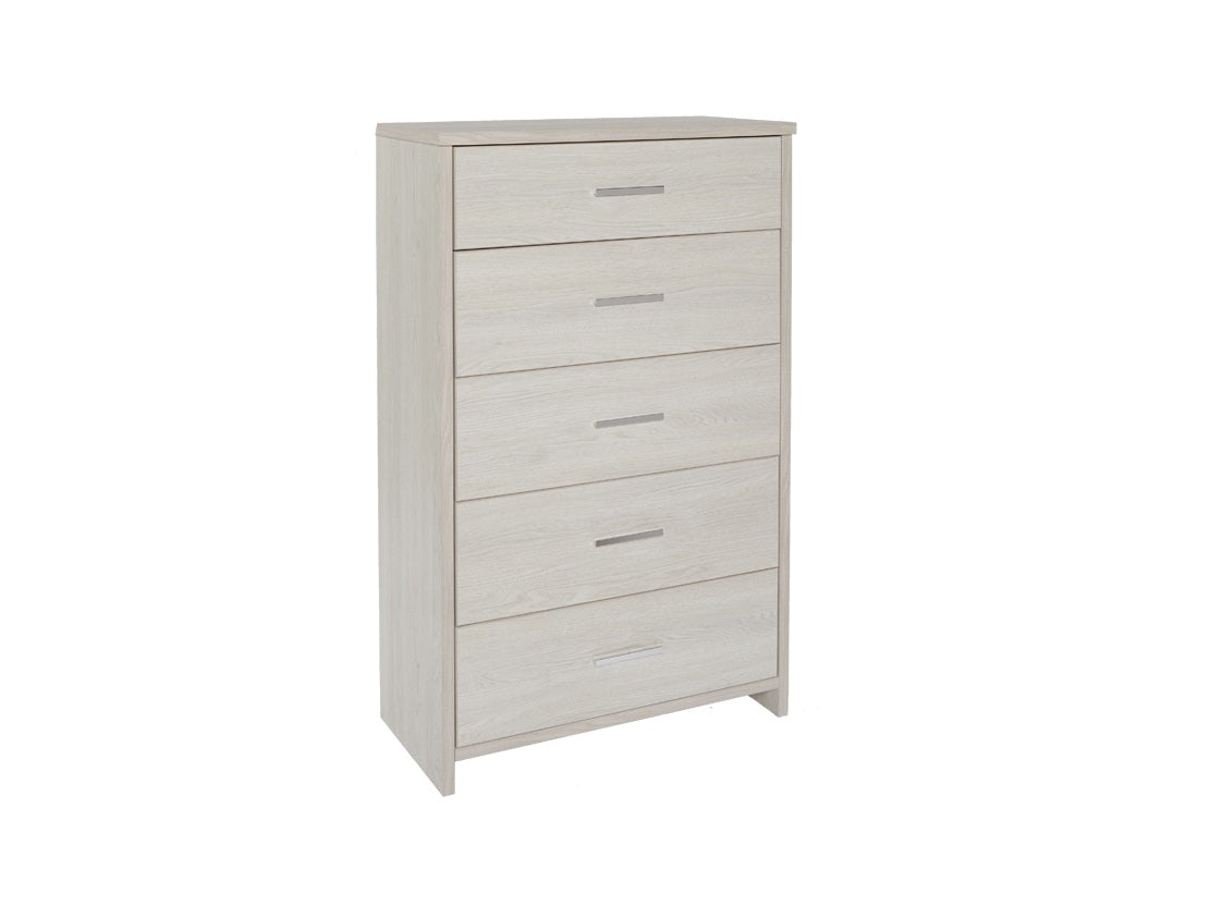 Atlas 5 Drawer Tallboy Dresser - Modern Wooden Chest of Drawers for Bedroom Storage & Organization | Perfect for Clothes, Linens, and Accessories in Home, Dorm, or Apartment