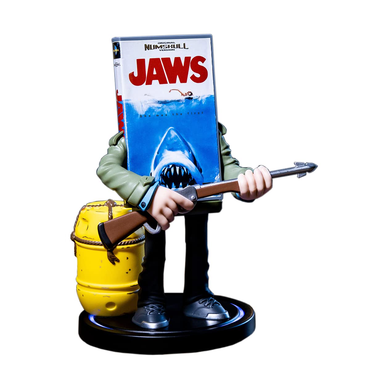 Numskull Jaws VHS Style Wireless Charger & Phone Stand - Fast Qi Charging for iPhone, Samsung & Qi-Enabled Devices - Official Jaws Movie Merchandise - Perfect for Home, Office & Movie Night Decor