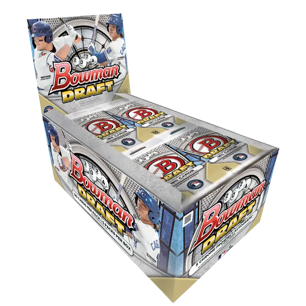 2024 Bowman Draft Baseball Super Jumbo Hobby Box - 24 Packs with Autograph & Rookie Cards - Perfect for Collectors & Fantasy Baseball Fans