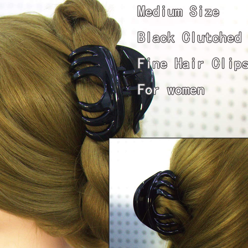 No-Slip Octopus Hair Claw Clips for Women with Thin/Fine Hair - Medium Size Jaw Grip Hair Clips for Ponytails, Buns & Everyday Hairstyles