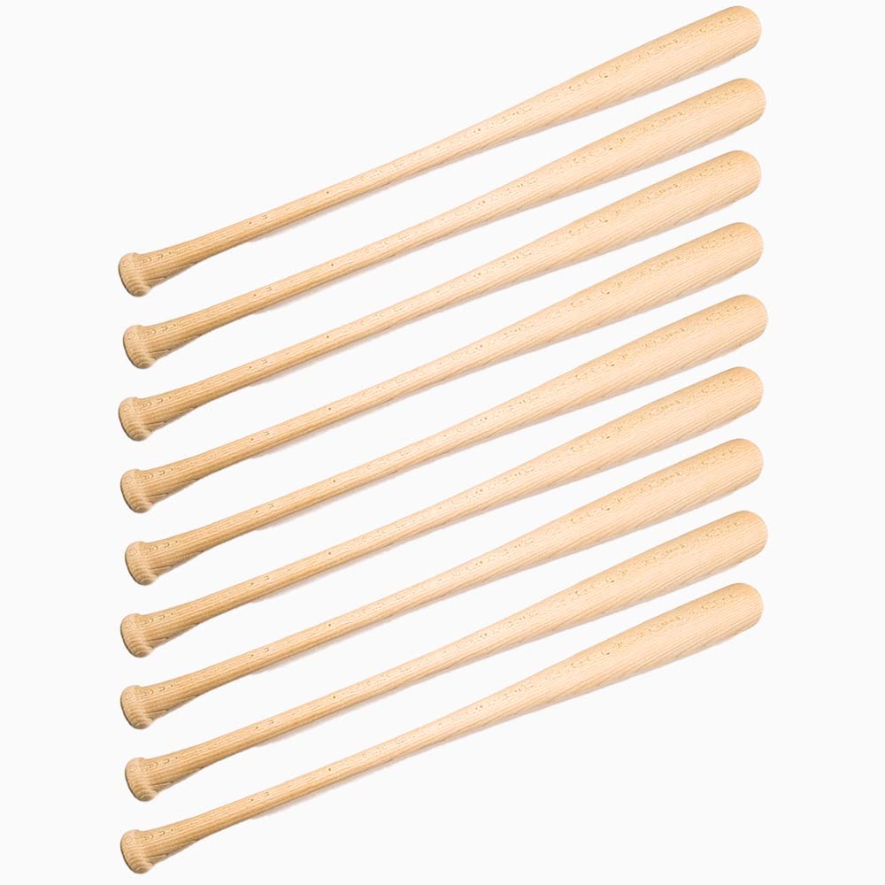 9-Pack Premium Wooden Baseball Bats - Professional Grade Craftsmanship for Training & Games - Perfect for Little League, Backyard Practice & Sports Enthusiasts