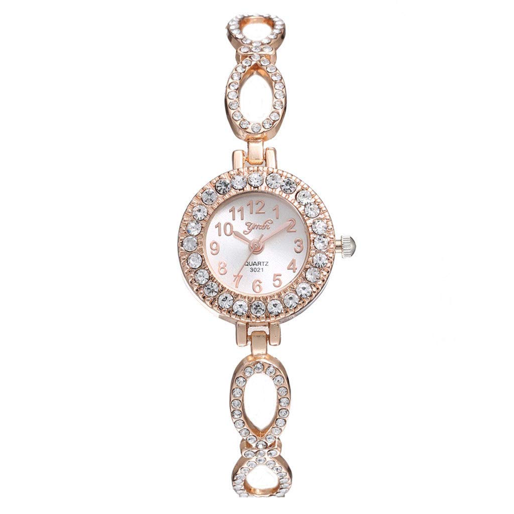 Luxury Diamond Alloy Women's Watch - Elegant Quartz Timepiece with LED Light for Evening Events & Special Occasions