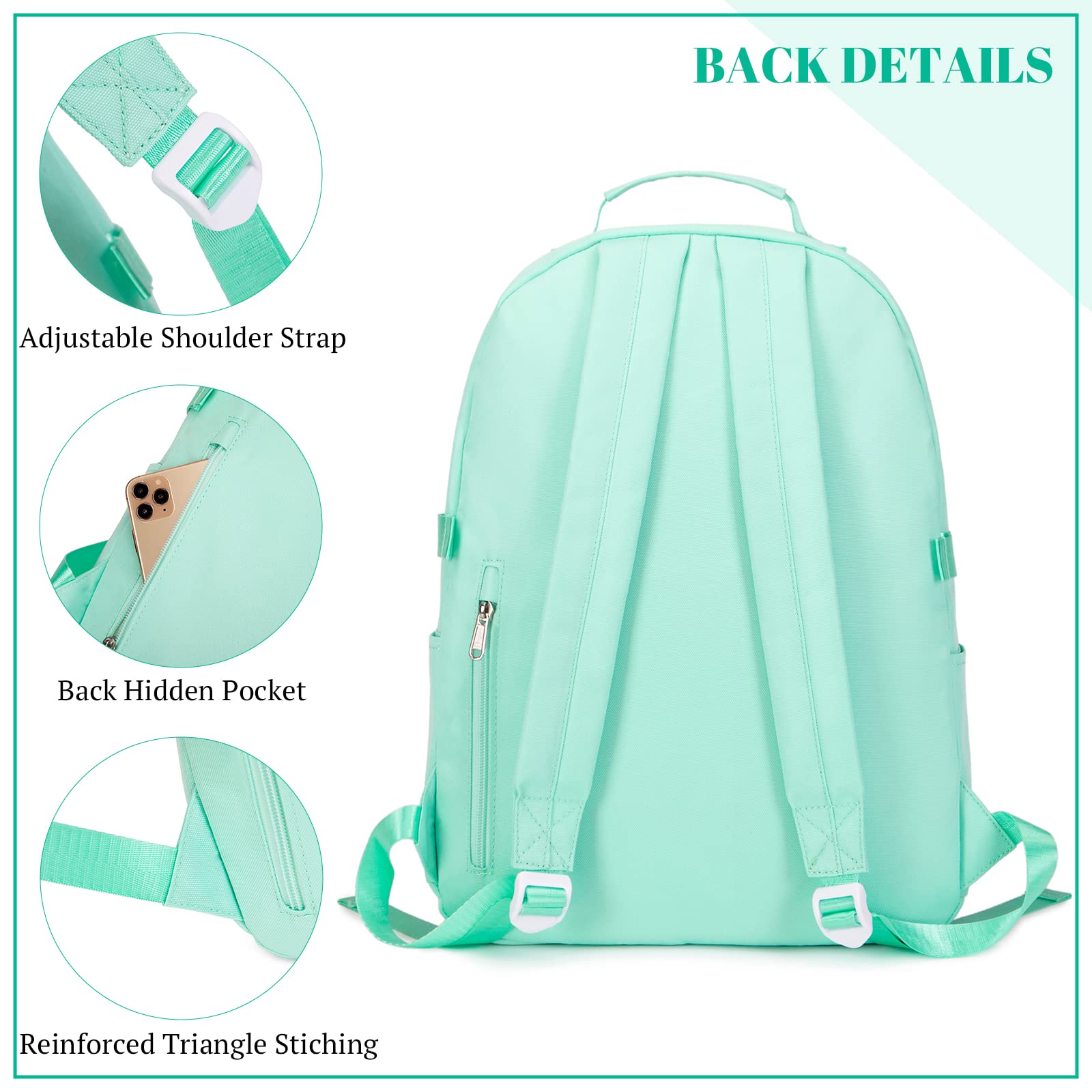 MIRLEWAIY Kids Backpack for School & Travel - Planet Embroidery, Taro Purple - Perfect for Girls & Teens