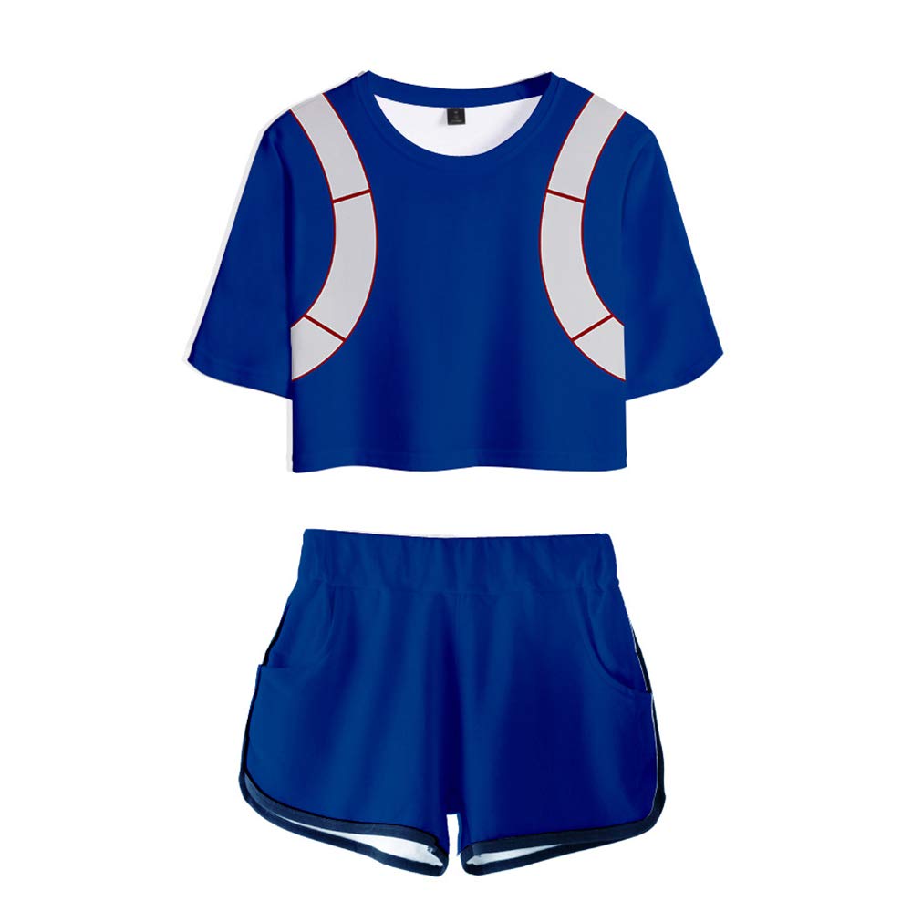 My Sky 2-Piece Anime Outfit for Women - Stylish Crop Top & Shorts Set | Cute Kawaii Cosplay Costume for Conventions, Anime Parties & Casual Wear
