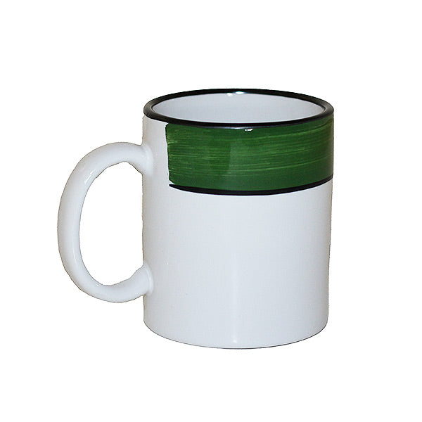 Holiday Spree Pattern White & Green Coffee Mug - Perfect for Christmas Gifts, Office Use & Cozy Home Decor