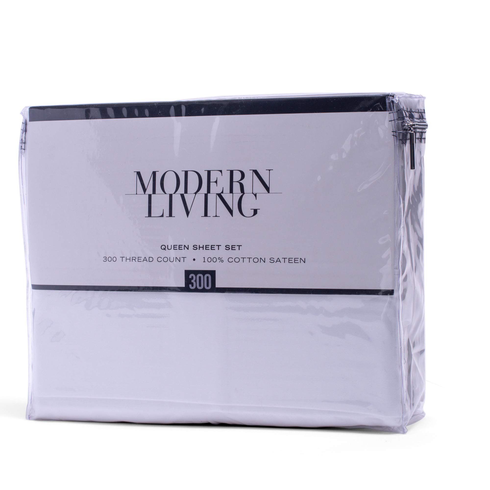 1S18824 300 Thread Count King Size Sheet Set - Premium White Bed Sheets for Luxurious Comfort & Elegant Bedroom Decor