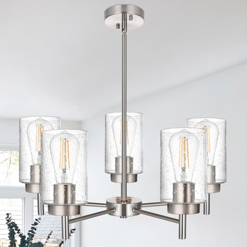 Seeded Glass, Brushed Nickel