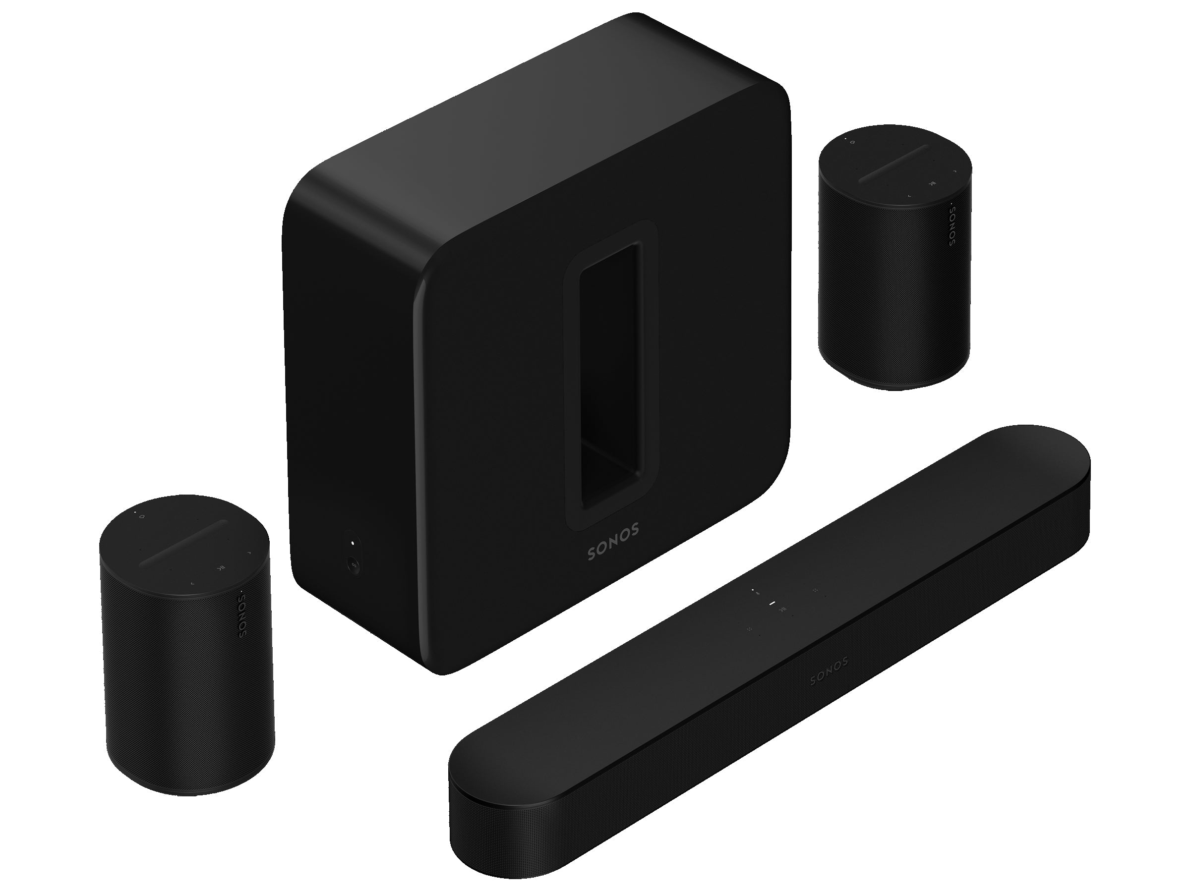 Premium Sonos Immersive Sound Ensemble with Beam Soundbar - Perfect for Home Theater, Music Streaming & Gaming in Living Rooms & Entertainment Spaces