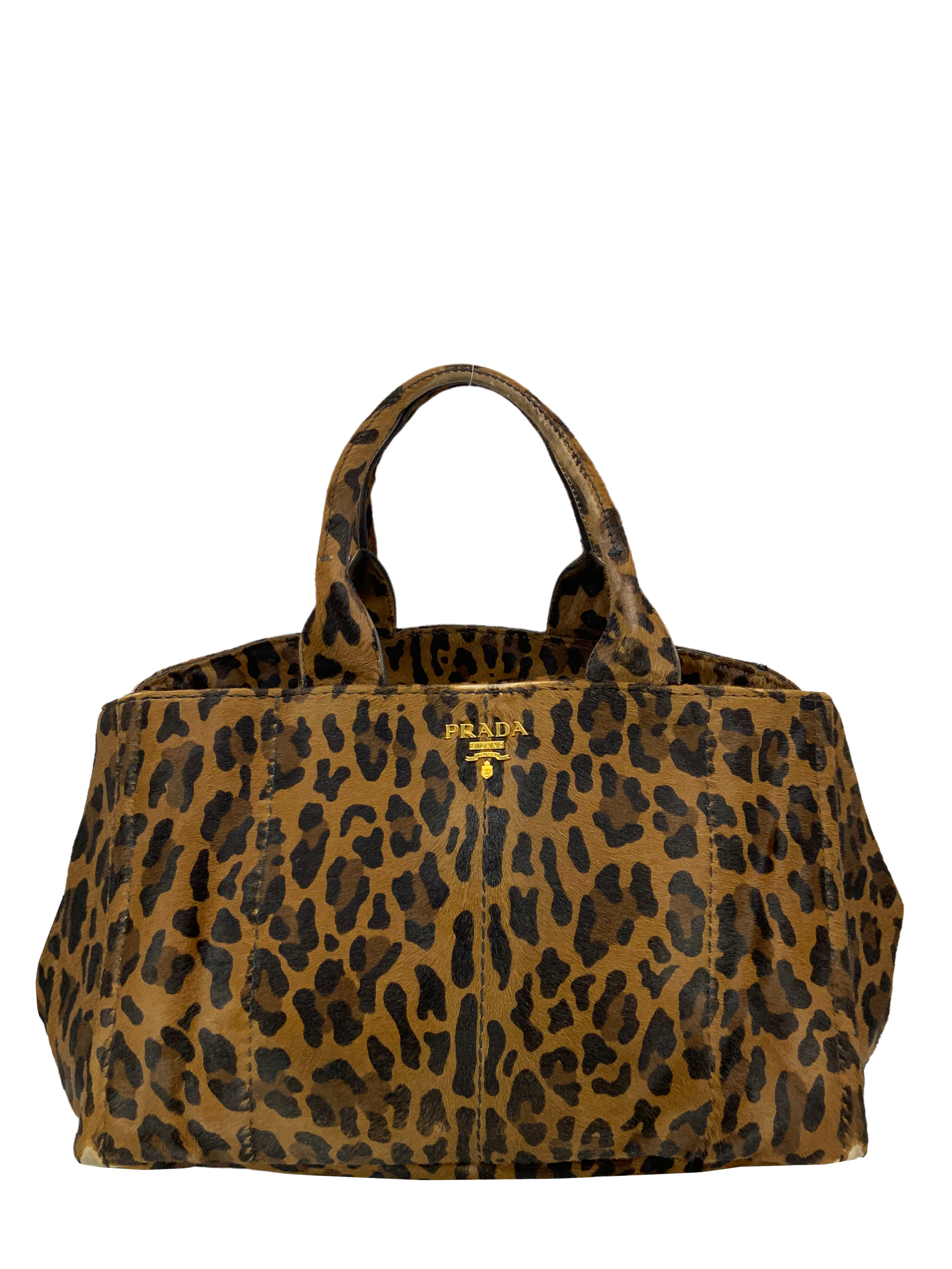 PRADA Cavallino Calf Hair Large Tote Bag for Women - Luxury Designer Handbag for Work, Travel & Everyday Use