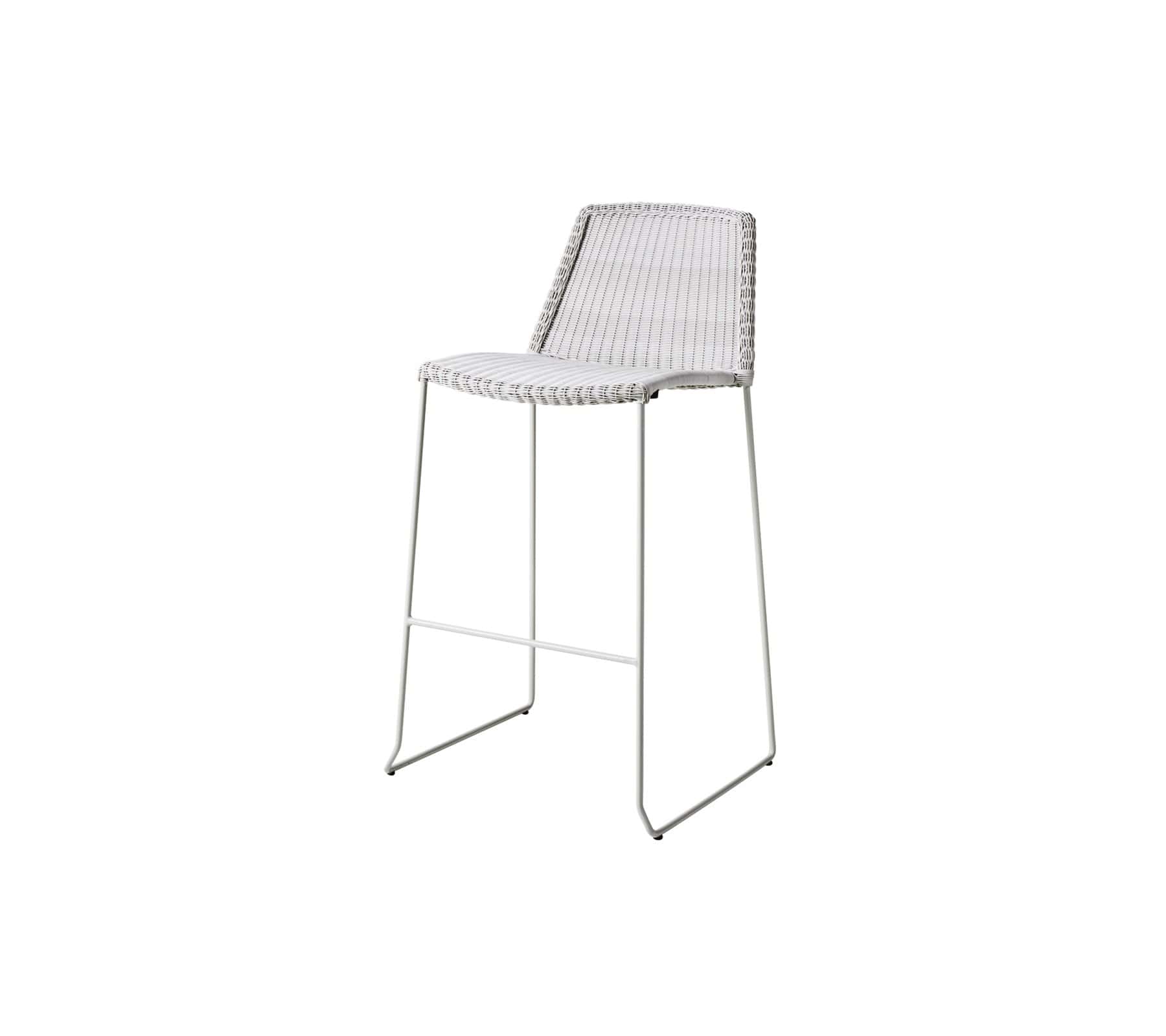 Breeze Outdoor Bar Stackable Chair - Lightweight Patio Dining Chairs for Poolside, Garden, Deck & Backyard - Set of 2 Weather-Resistant Stacking Chairs