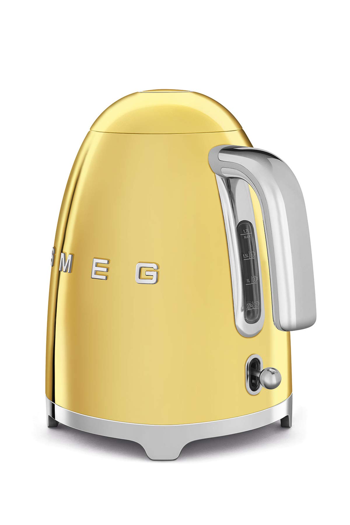 Smeg Retro Style Electric Kettle - 1.7L Gold Stainless Steel Tea Kettle with Automatic Shut-Off - Perfect for Home, Office & Gift Giving - Vintage Collection for Tea & Coffee Lovers