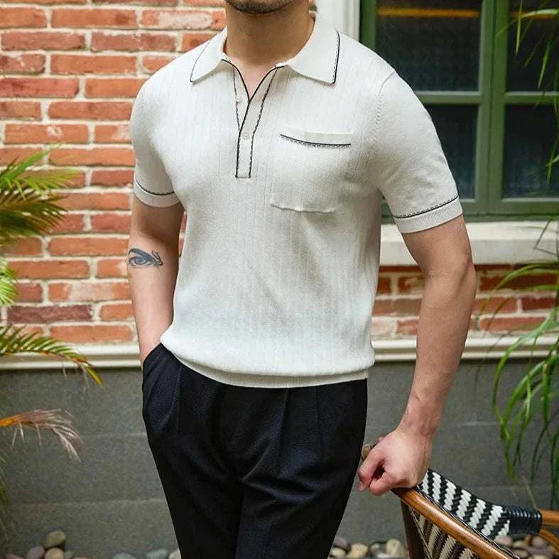 Vintage Old Money Polo Shirt - Classic English Style Cotton T-Shirt for Men | Perfect for Golf, Business Casual & Preppy Fashion