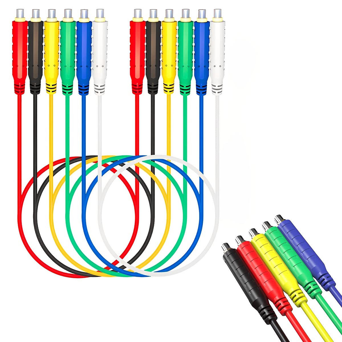 6Pcs Magnetic Test Leads - Silicone Soft Flexible Jumper Wires 30V AC/5A 20AWG - Professional Low Voltage Magnetic Test Probes for HVAC, Sensors, Switches & Circuit Testing - Ideal for Electricians & DIY Electronics Repair