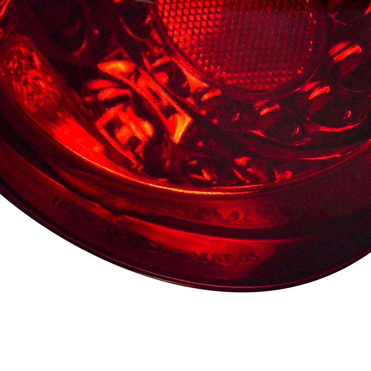 Chevy Cobalt 2005-2010 LED Tail Lights - Red/Clear Brake Lamps Pair for 2-Door Coupe | Enhanced Visibility & Style for Night Driving & Car Shows
