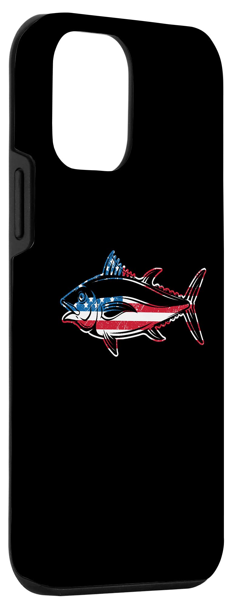 iPhone 12 Mini Case - American Flag & Bluefin Tuna Fishing Design | Durable Protective Cover for Fishermen & Outdoor Enthusiasts | Perfect for Fishing Trips & Patriotic Events