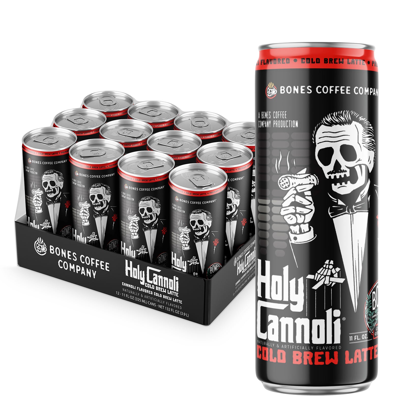 Holy Cannoli Cold Brew Latte - Premium Iced Coffee Blend for Home & Office - Perfect for Morning Energy Boost or Afternoon Pick-Me-Up