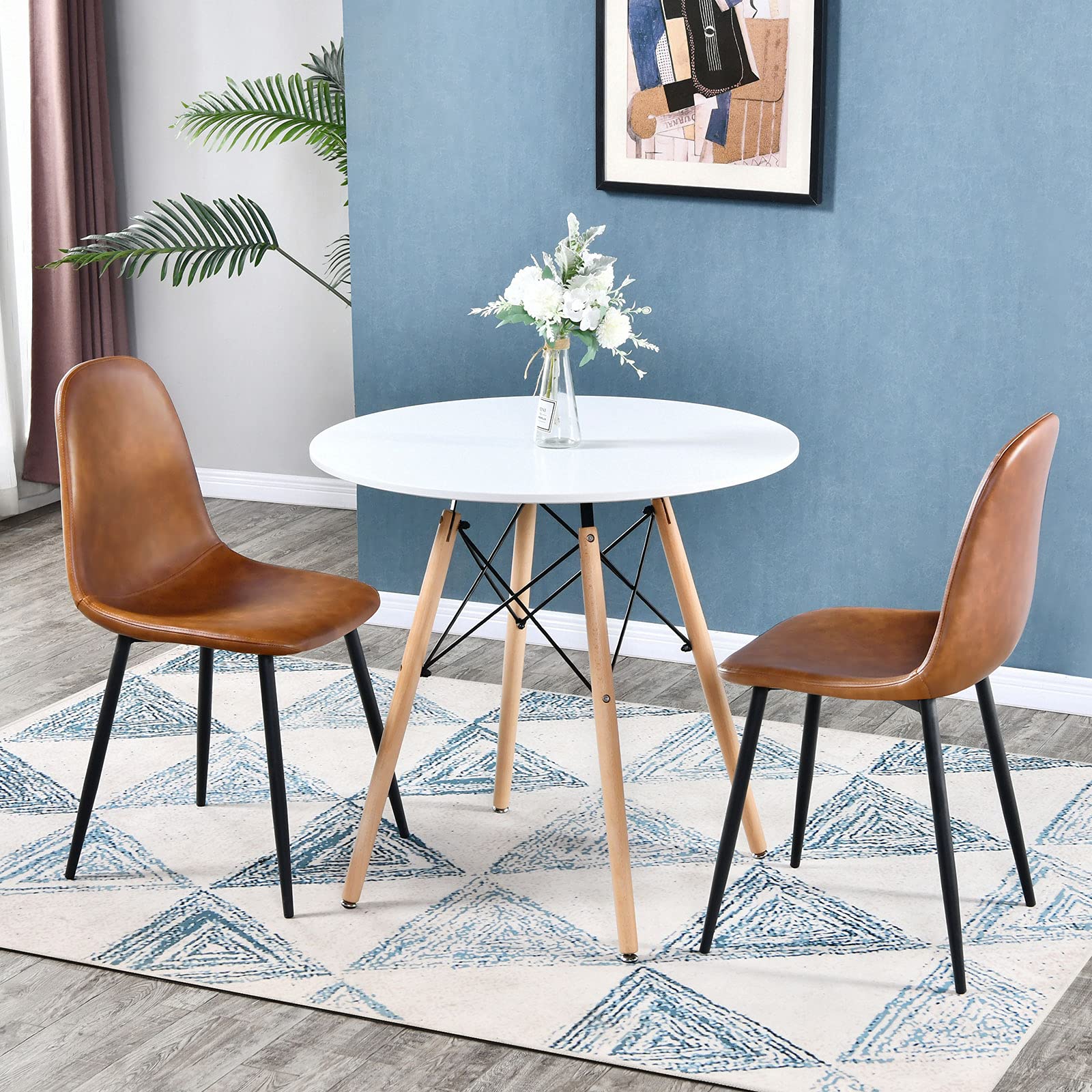 Modern Round White Dining Table 32