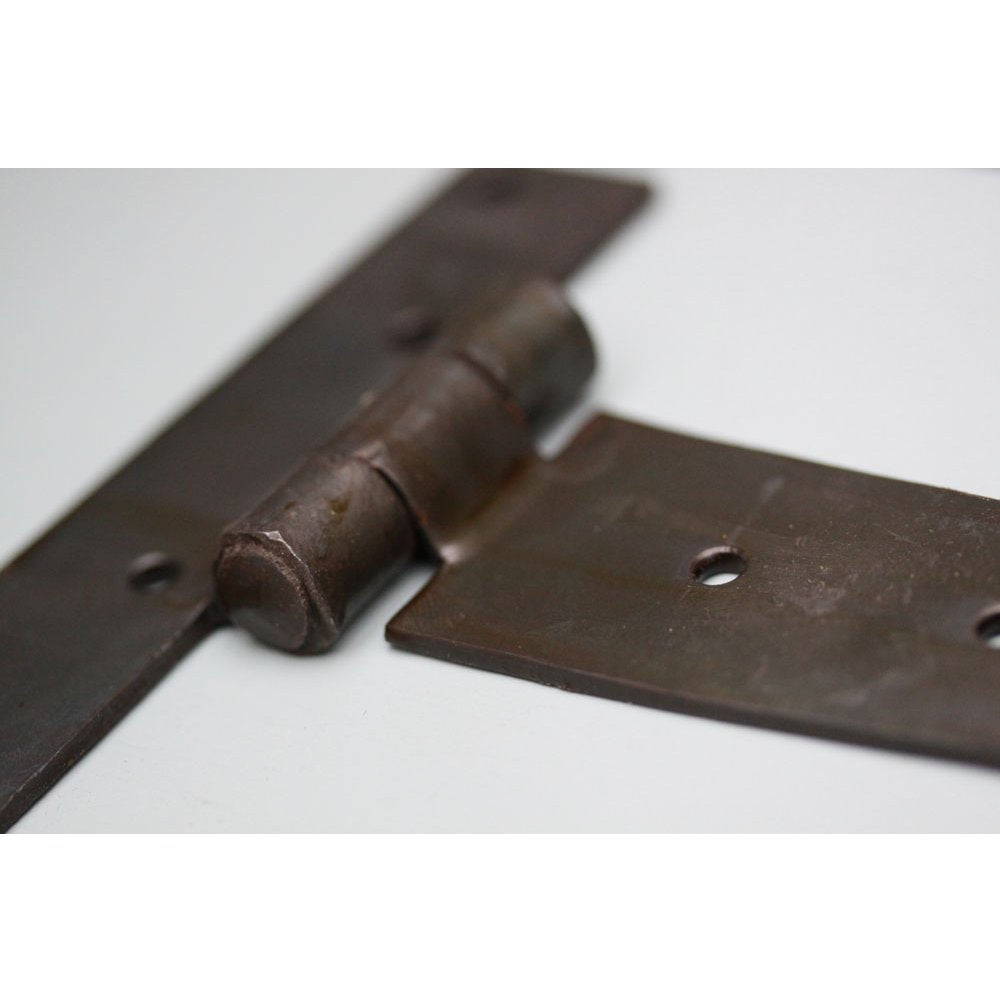 Forged Black Beeswax T Hinges - Heavy Duty Pair for Cabinet Doors, Furniture & Woodworking Projects