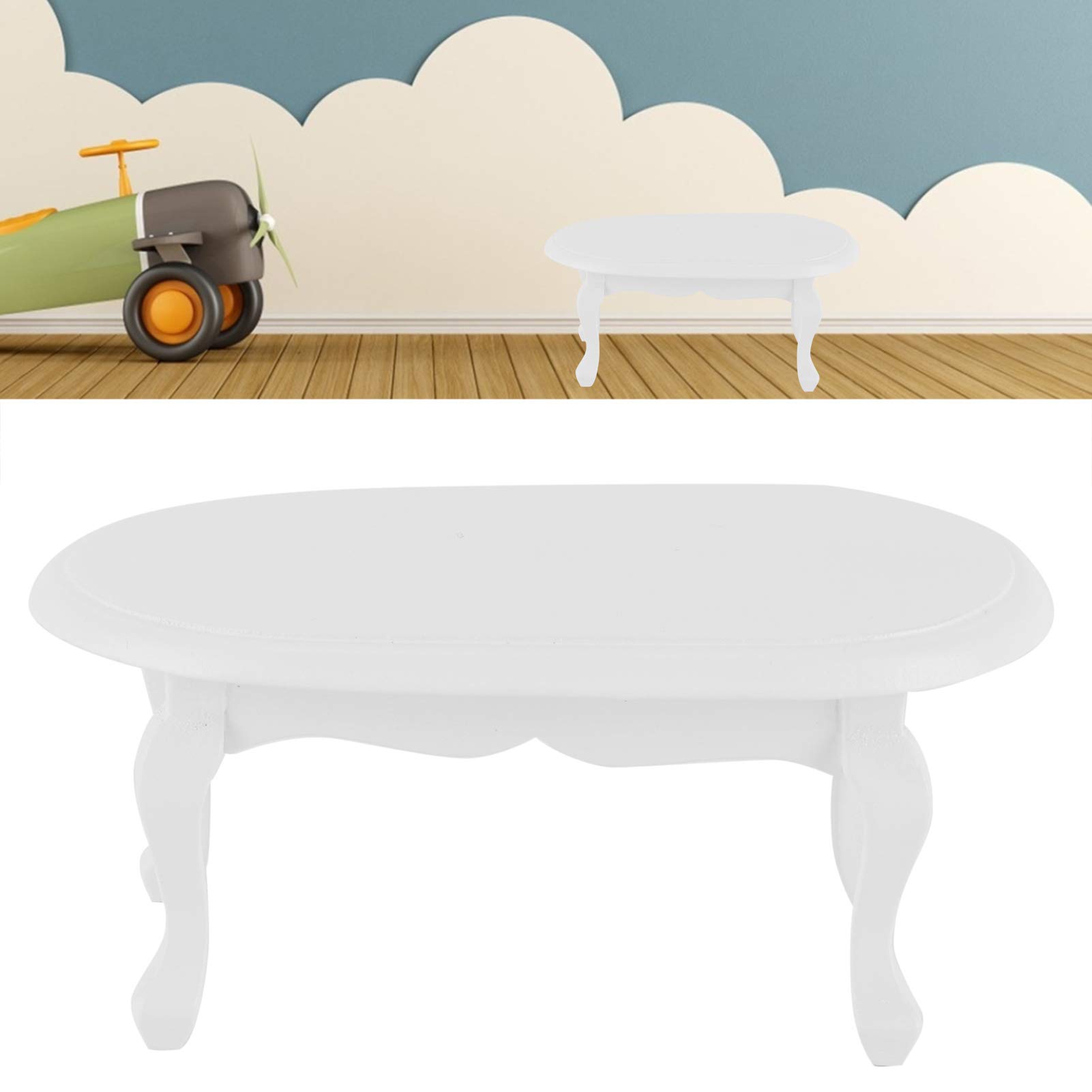 1:12 Scale Miniature Wooden Coffee Table - Realistic Dollhouse Furniture for DIY Miniature House Accessories | Perfect for Dollhouse Decor, Miniature Displays & Collectibles