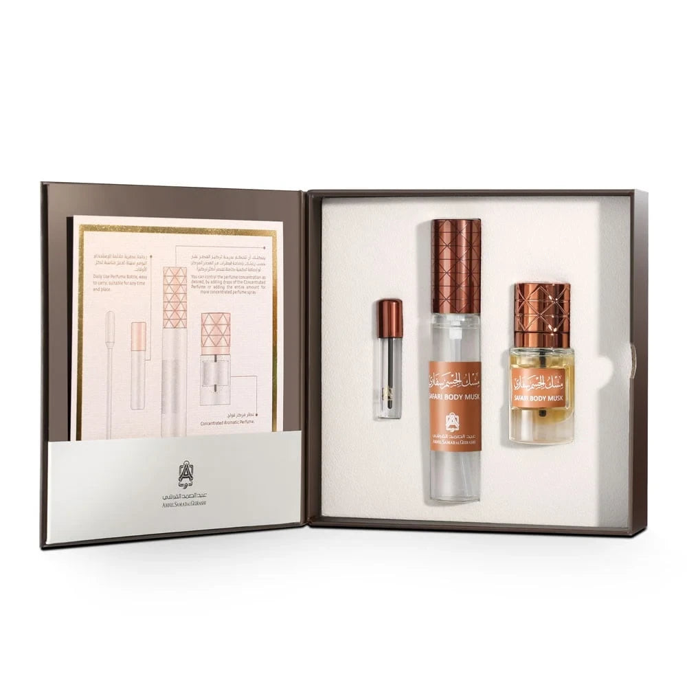 Safari Body Musk Perfume Oil 12ml + Eau de Parfum 30ml - Long Lasting Fragrance for Women & Men, Perfect for Date Night, Parties & Daily Wear