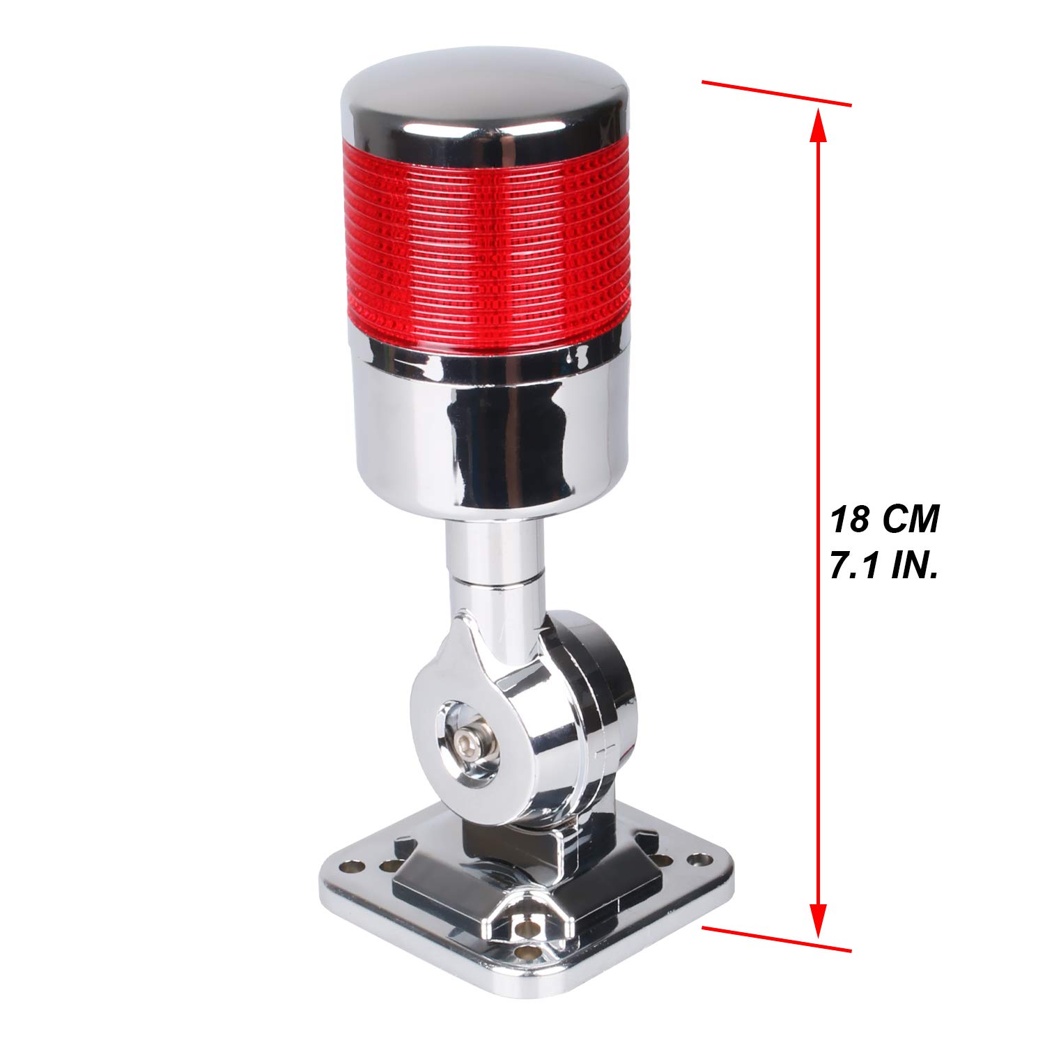 110V to 220V LED Stack Tower Light - Industrial Warning & Andon Signal Beacon with Flashing/Continuous Mode & Buzzer (1 Layer) - Perfect for Factory Automation, Warehouse Safety & Equipment Status Monitoring