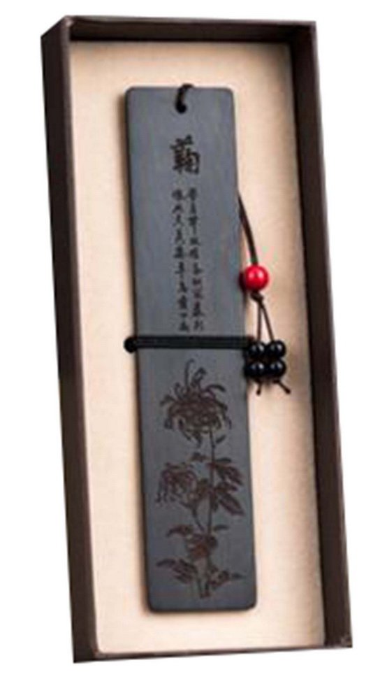 Vintage Chinese Style Natural Wood Bookmark - Handcrafted Wooden Bookmark for Reading Gifts, Book Lovers & Collectors - Perfect for Novels, Journals & DIY Scrapbooking