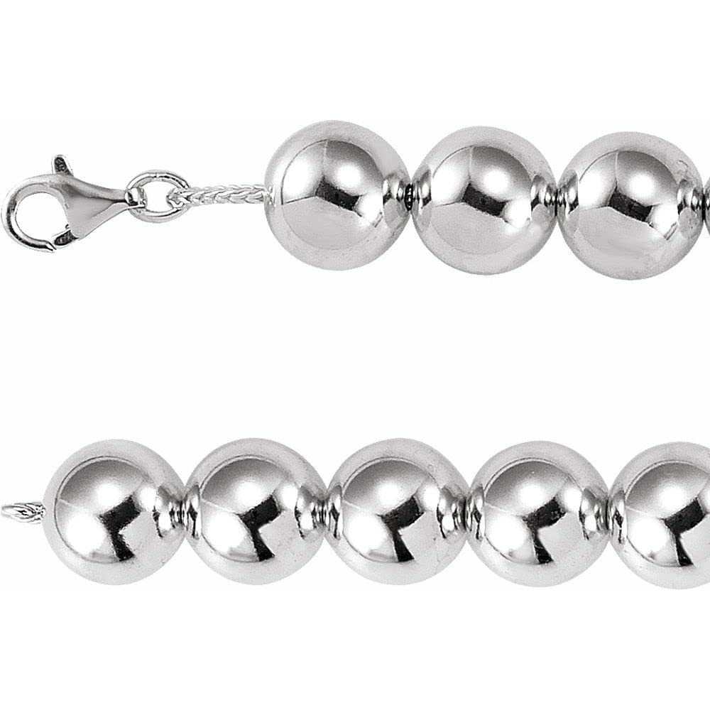 16mm Bead Chain Necklace 16 Inch - Elegant Minimalist Jewelry for Women, Perfect for Everyday Wear, Layering & Gift Giving
