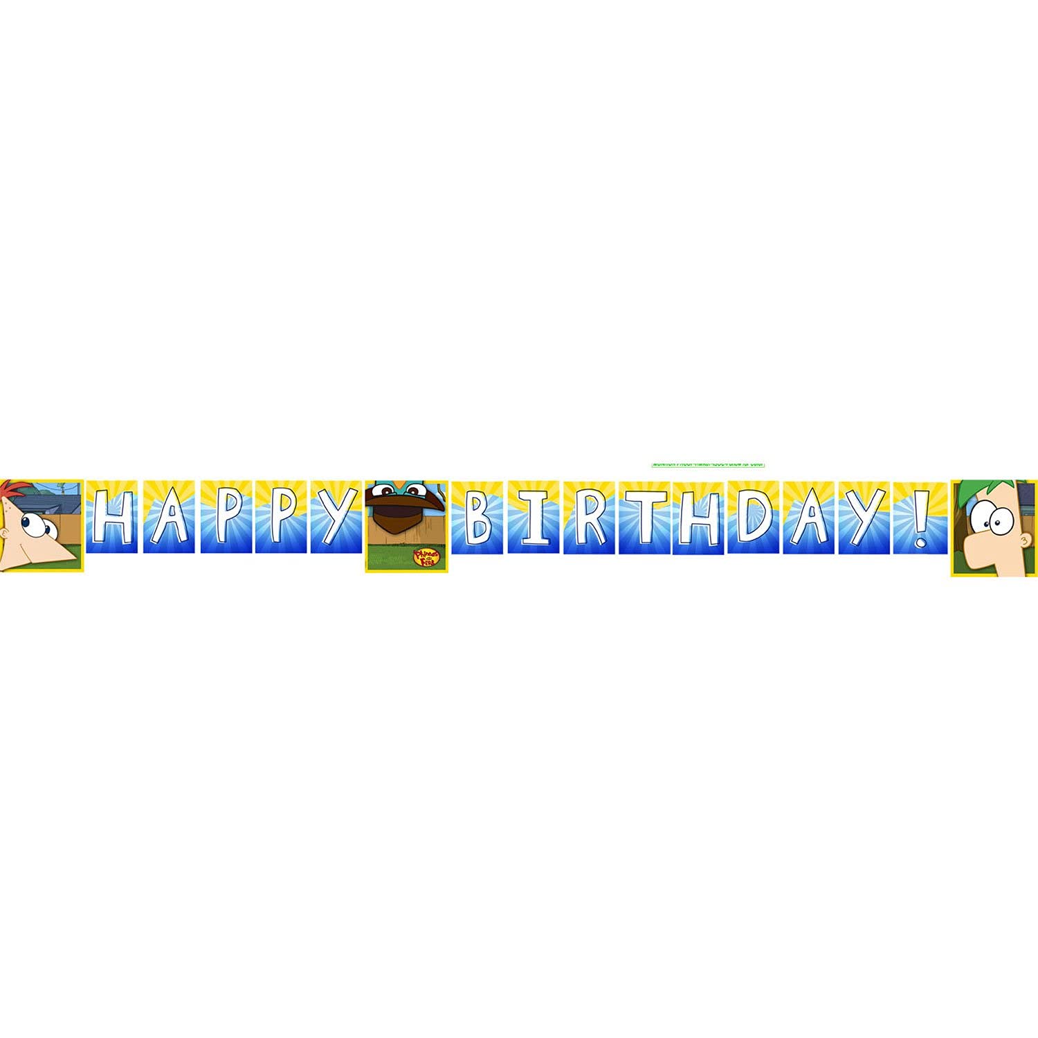 Phineas and Ferb Birthday Party Banner Decorations - Colorful Cartoon Theme Backdrop for Kids Birthday, Baby Shower & Disney Themed Events