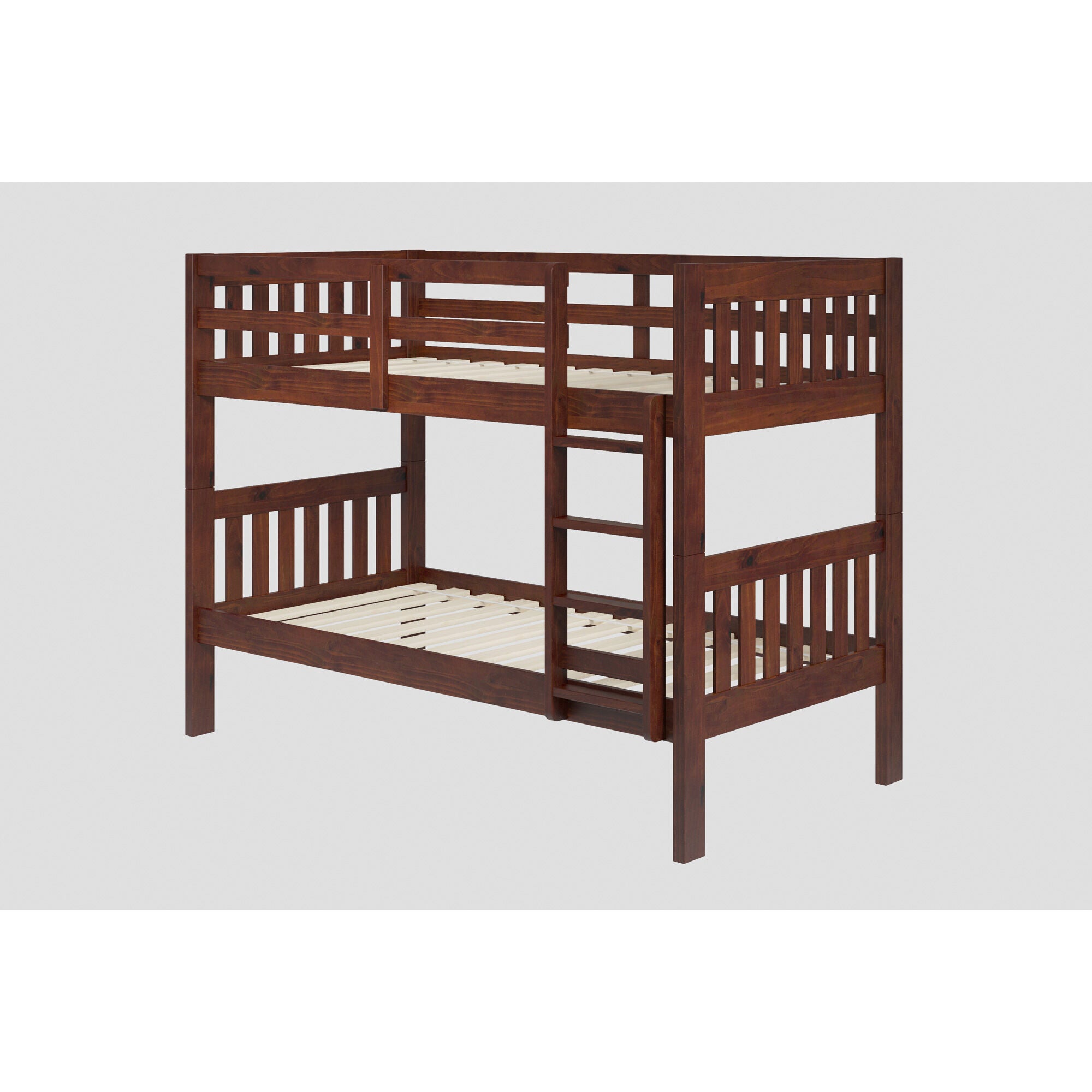 Jordan Bunk Bed with Ladder - Twin Over Twin Metal Bunk Beds for Kids & Teens - Space Saving Bedroom Furniture for Small Rooms, Dorms & Sleepovers
