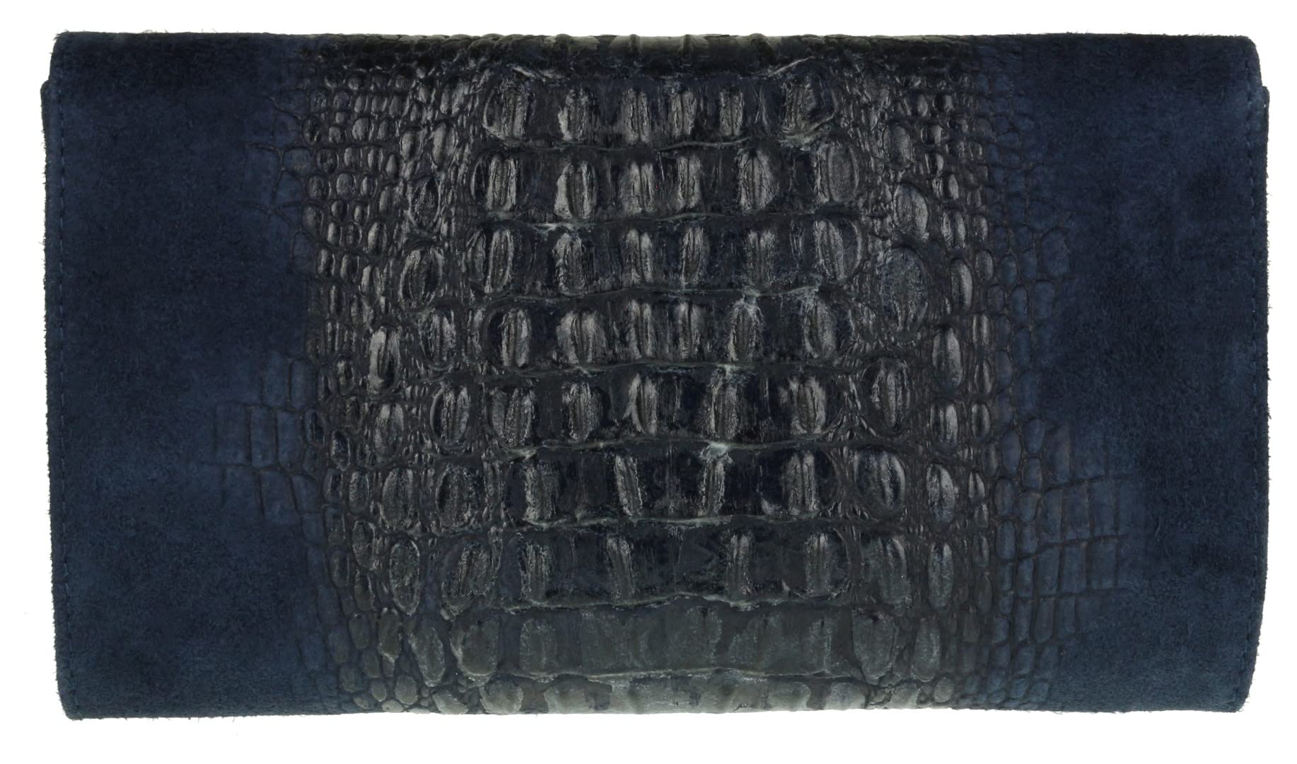 Stylish Women's Crocodile-Embossed Suede Clutch Purse - Elegant Evening Bag for Parties, Weddings & Special Occasions