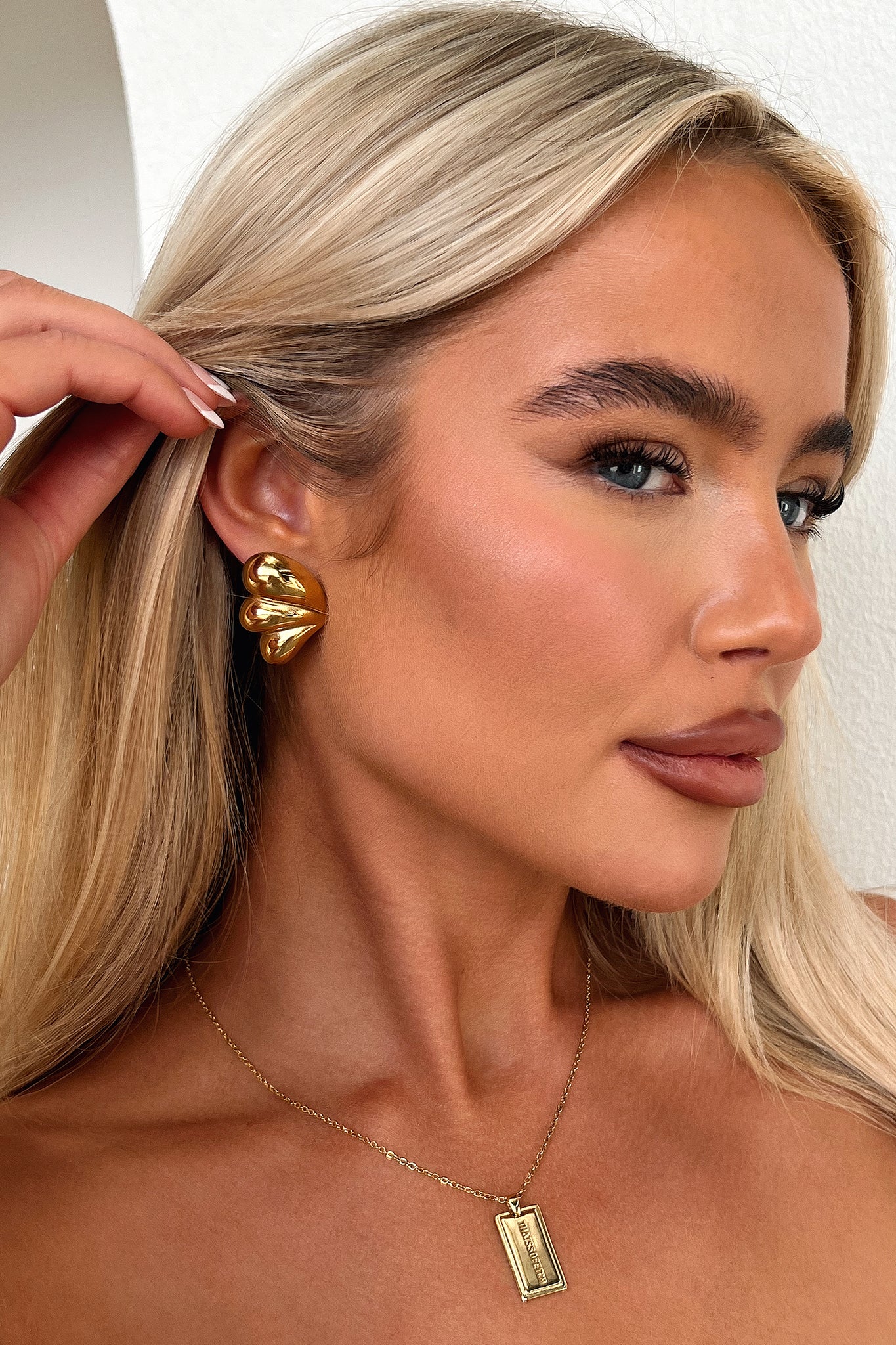18K Gold Plated Aldina Stud Earrings - Elegant & Hypoallergenic for Women, Perfect for Parties, Weddings & Daily Wear