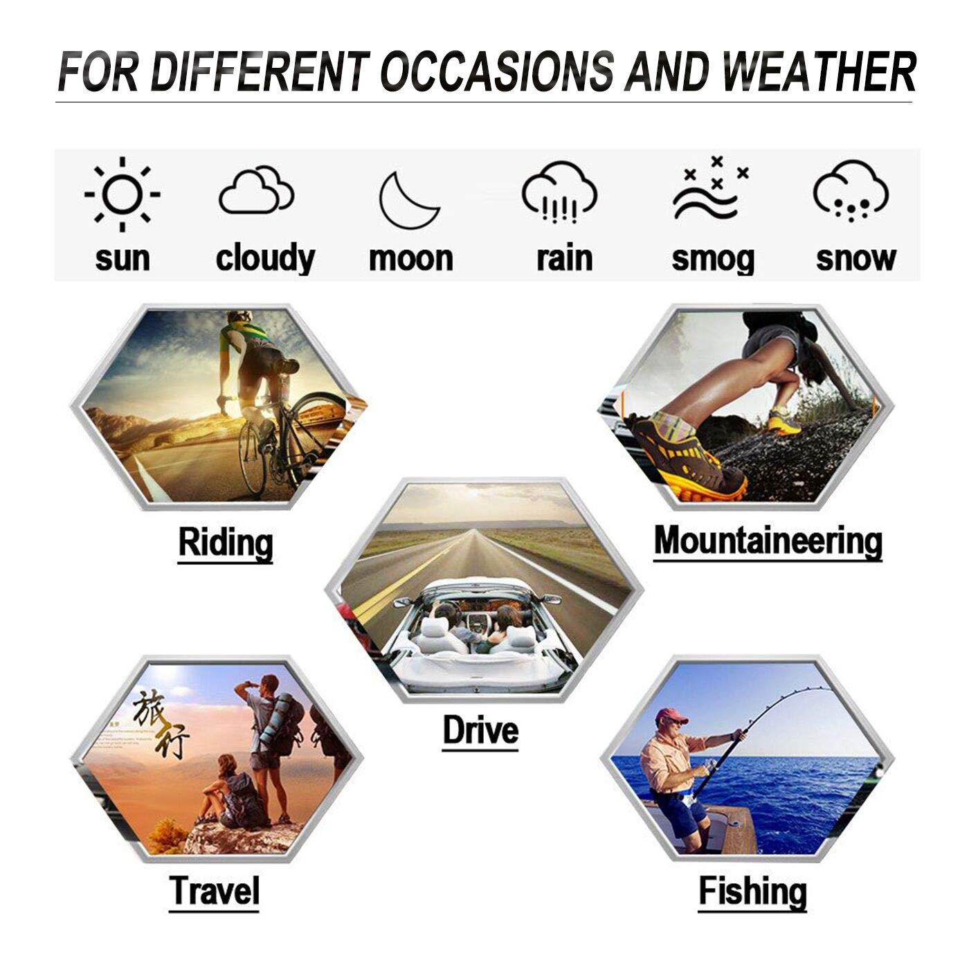 Polarized Photochromic Z87 Safety Sunglasses for Men - Day & Night Driving Glasses for UV Protection & Eye Safety