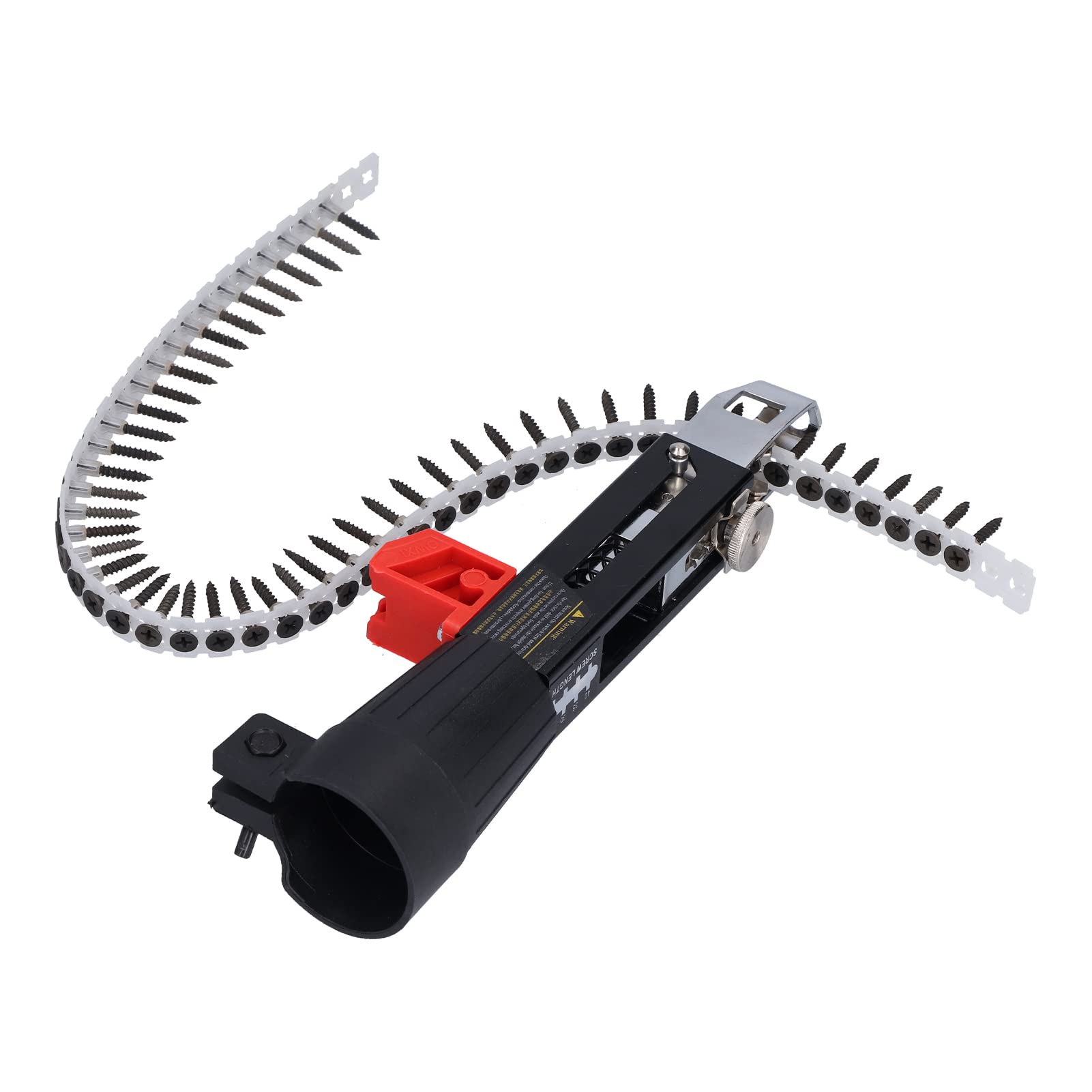 EXCLUZO Automatic Chain Nail Gun Head - Rustproof Adjustable Screw Drill Chains Adapter for Woodworking & Construction - Easy Operation Wear-Resistant Tool for Home Renovation, DIY Projects & Professional Use