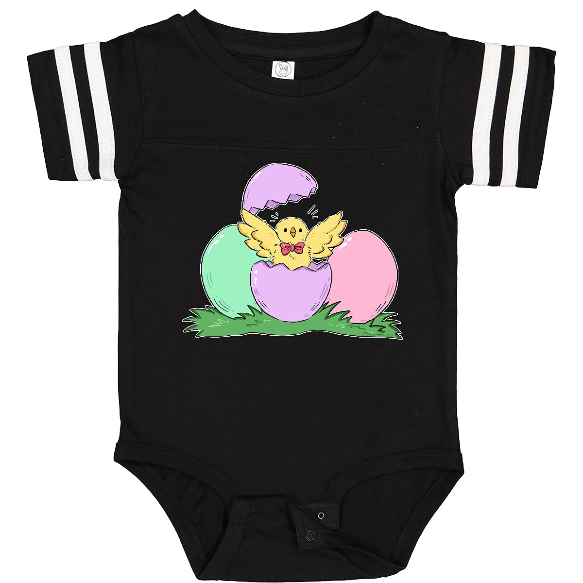 Inktastic Cute Easter Chick Hatching from Egg Baby Bodysuit - Soft Cotton Infant Onesie for Easter Outfits, Spring Photoshoots & Holiday Celebrations