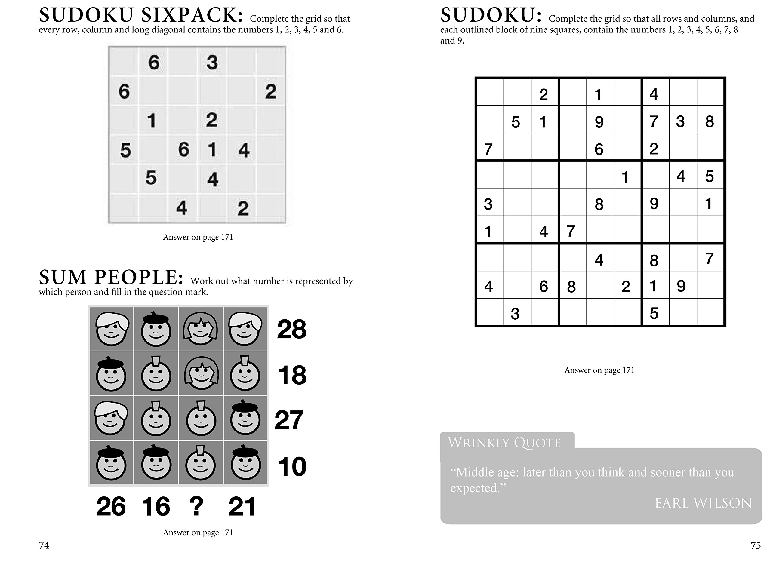 Wrinklies Puzzle Book - Fun Brain Teasers & Logic Games for Adults - Perfect for Travel, Relaxation & Mental Stimulation