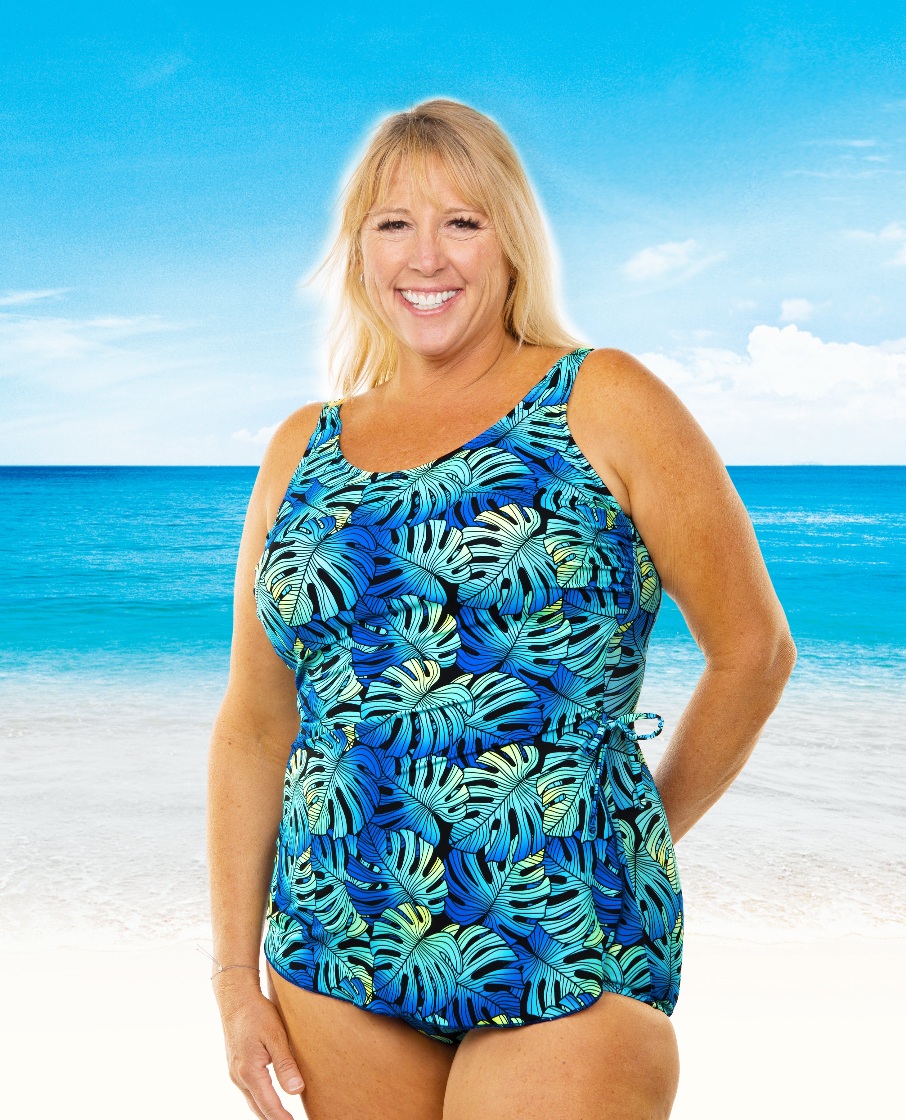 Classic Sarong Front Indigo Isle - Stylish Beach Wrap for Women, Perfect for Vacation, Poolside, and Summer Outfits