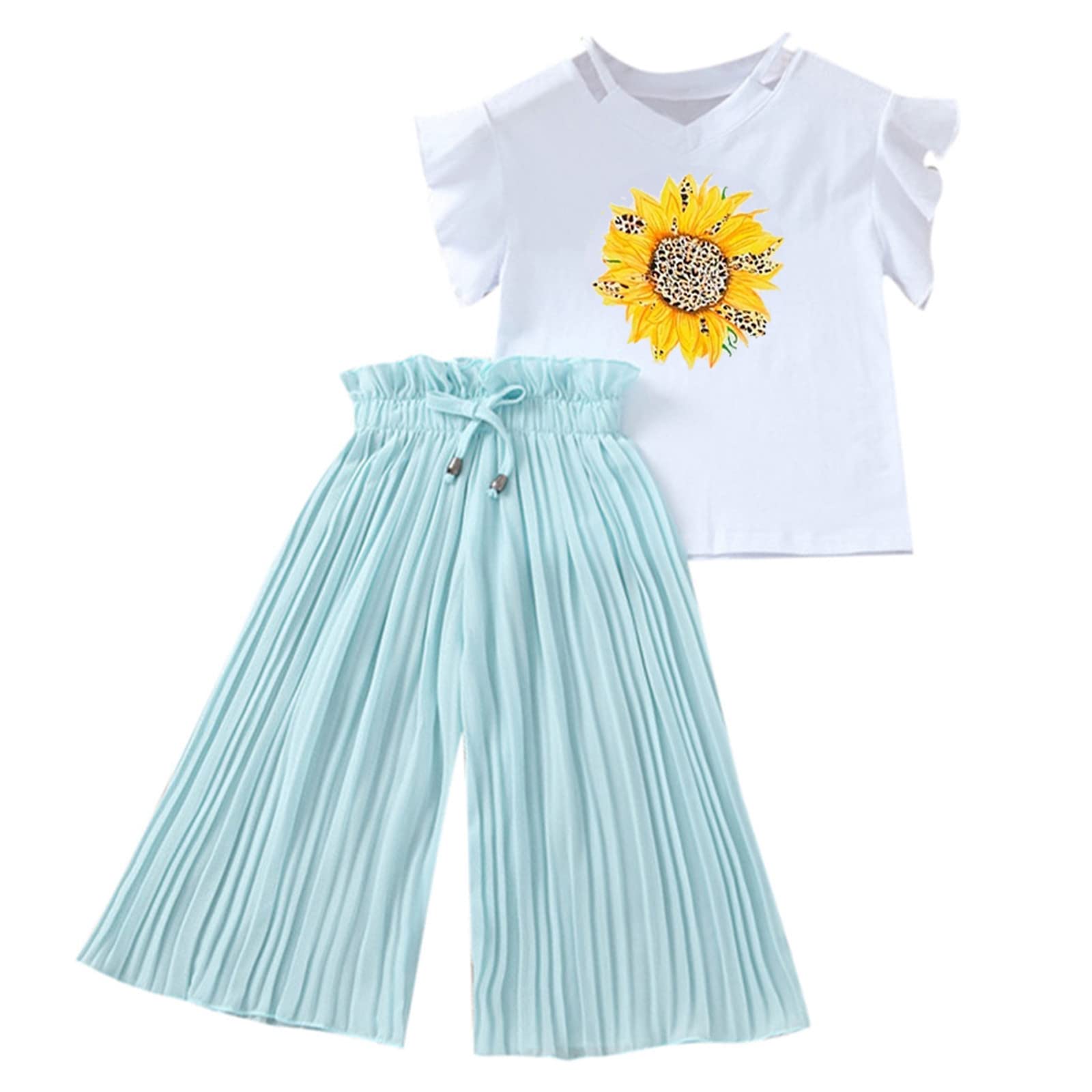 Stylish Sunflower Baby Girl Clothes Set - Cute Toddler Summer Outfit for Twins & Newborns | Perfect for Photoshoots, Family Outings & Playdates
