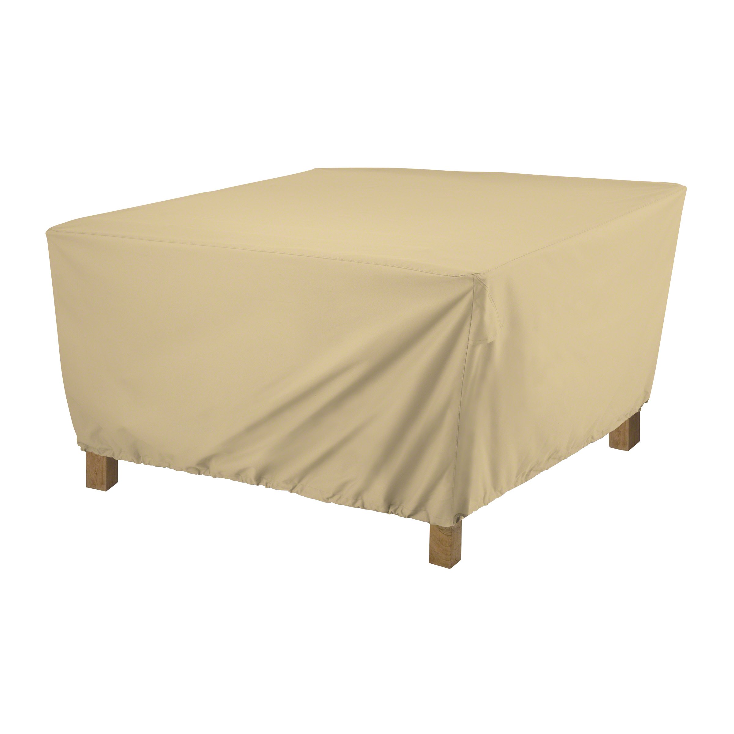 Classic Accessories Terrazzo Water-Resistant 26 Inch Square Ottoman/Coffee Table Cover - Durable Outdoor Protection for Patio, Deck, and Garden Furniture