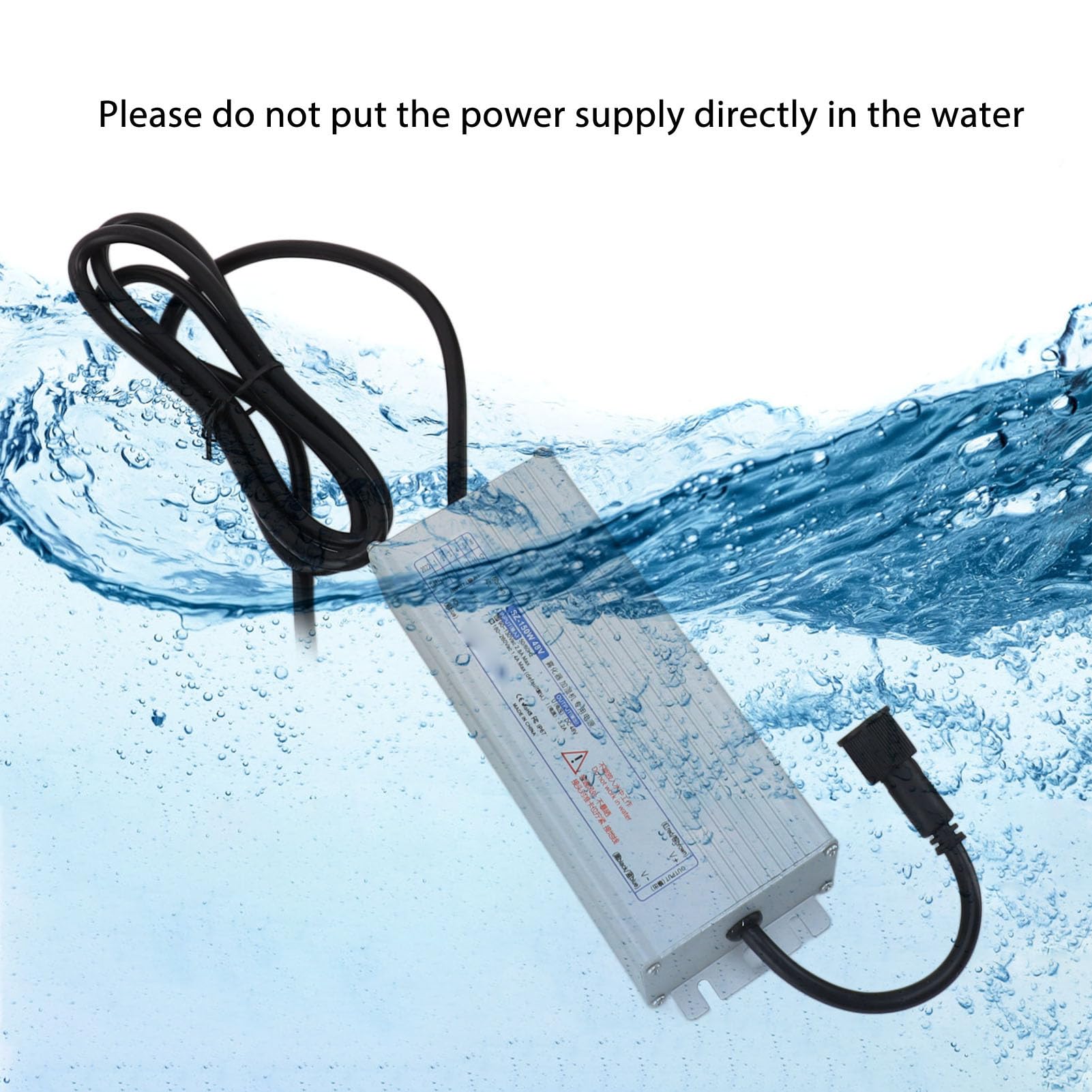 4 Heads Ultrasonic Fog Machine, DC 48V IP67 Waterproof Mist Maker Fogger with Better Heat Dissipation - 3.2A 150W High Sensitivity for Swimming Pools, Ponds, Water Features & Indoor Decor (US Plug 110V)