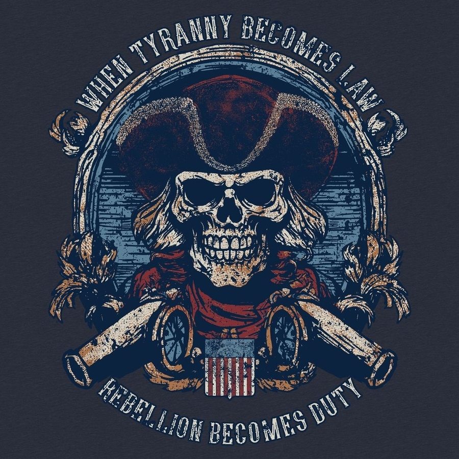 Rebellion Becomes Duty Graphic T-Shirt - Midnight Navy Blue Cotton Tee for Men & Women | Streetwear, Casual Outfits, Protest Fashion