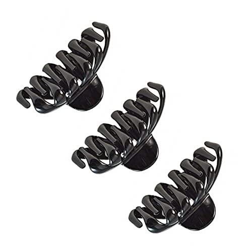 FEXME Medium Hair Claw Clips for Women - 3 Pack Hair Clips, Hairpins & Jaw Clamps - Strong Hold Hair Accessories for Women & Girls | Perfect for Ponytails, Buns & Everyday Hairstyles