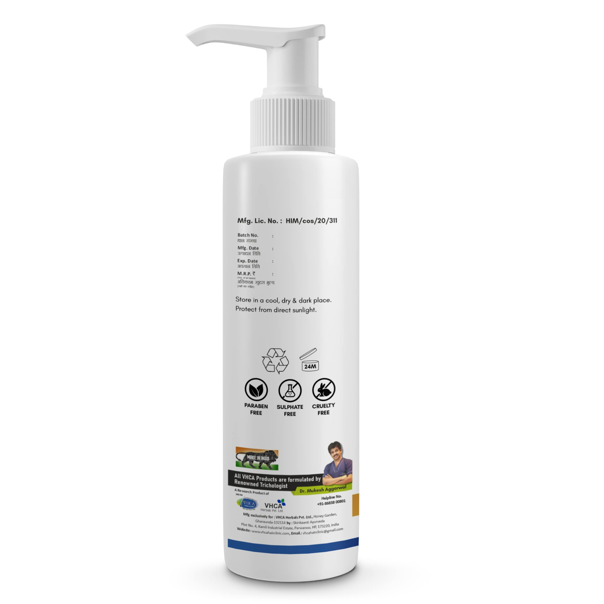 VHCA Apple Cider Vinegar Hair Conditioner for Dry, Oily & Frizzy Hair - 200ml Natural Hair Care for Men & Women - Perfect for Daily Use & Salon Quality Results at Home
