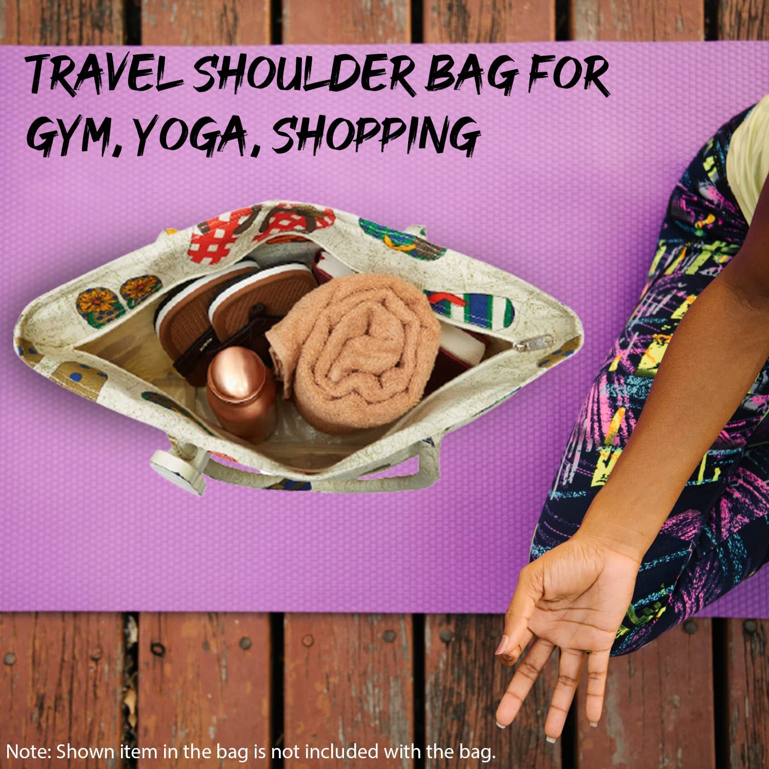 Waterproof Beach Tote Bag for Women - Large Canvas Shoulder Bag with Zipper Closure, Gym & Grocery Shopping, Travel Essentials, Picnic & Pool Day Accessories