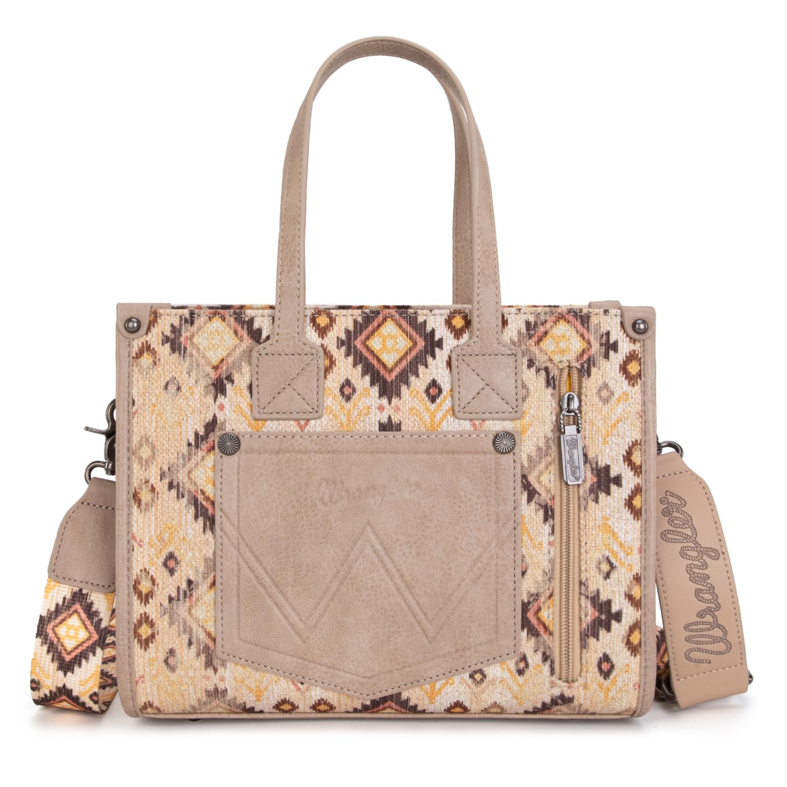 Montana West Wrangler Aztec Tote Bag for Women - Stylish Western Purse & Handbag for Everyday Use, Work, Travel & Shopping