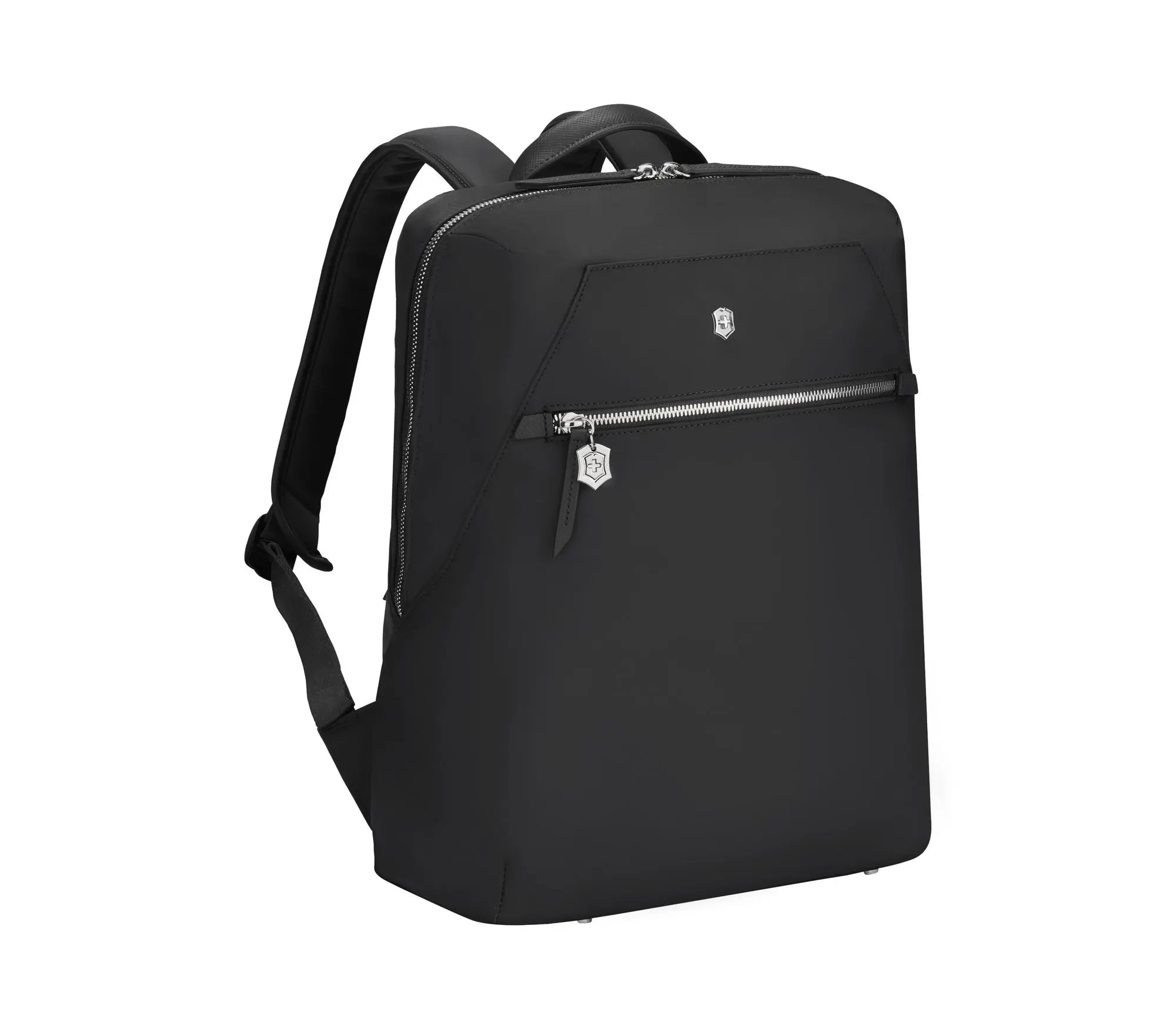 Victoria Signature Compact Backpack 14 Inch Laptop Backpack for Women & Men - Lightweight Travel Daypack, Water-Resistant School College Bag - Perfect for Work, Commuting & Outdoor Adventures (Black)