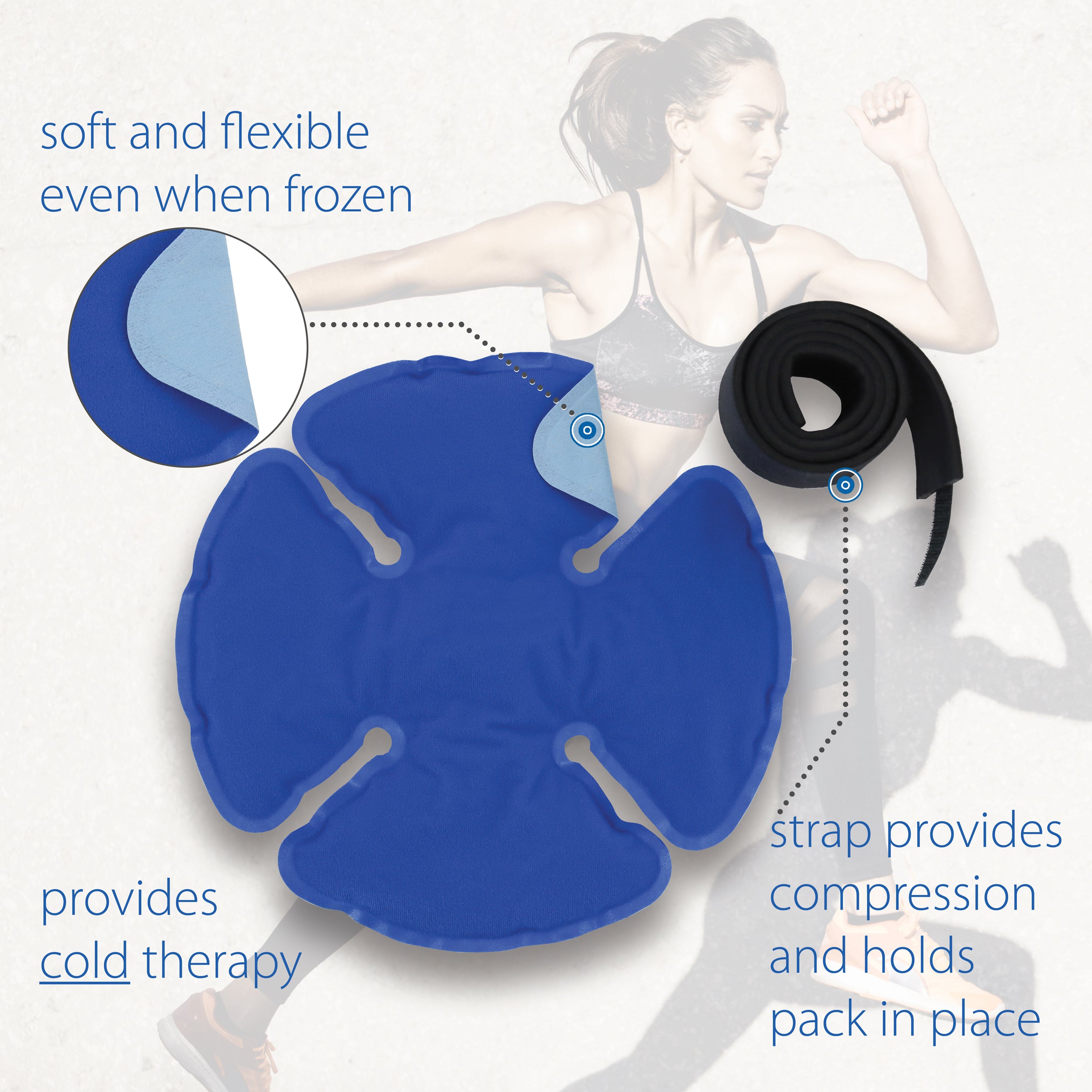 Clover Pack Cold Compression Therapy Pack - Reusable Gel Ice Pack for Pain Relief, Swelling, Injuries & Recovery - Perfect for Sports, Post-Surgery, Arthritis & Muscle Soreness