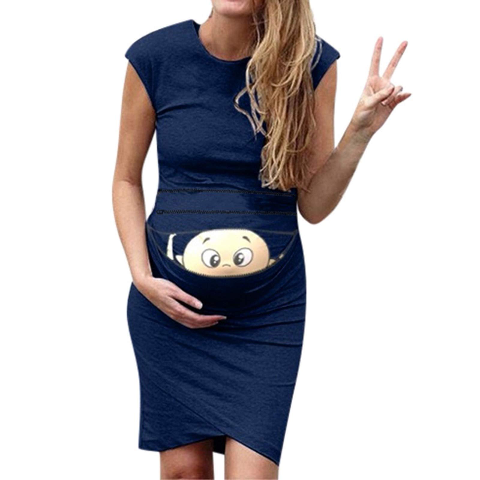 Stylish Maternity Dresses for Women - Floral Print Casual Mini Dress for Pregnancy Photography - Plus Size Comfort - Perfect for Baby Showers, Maternity Photos & Everyday Wear